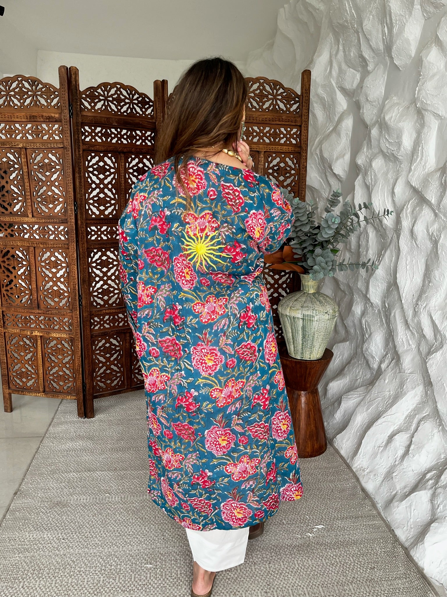 Jade Teal Mulmul Co-Ord Set