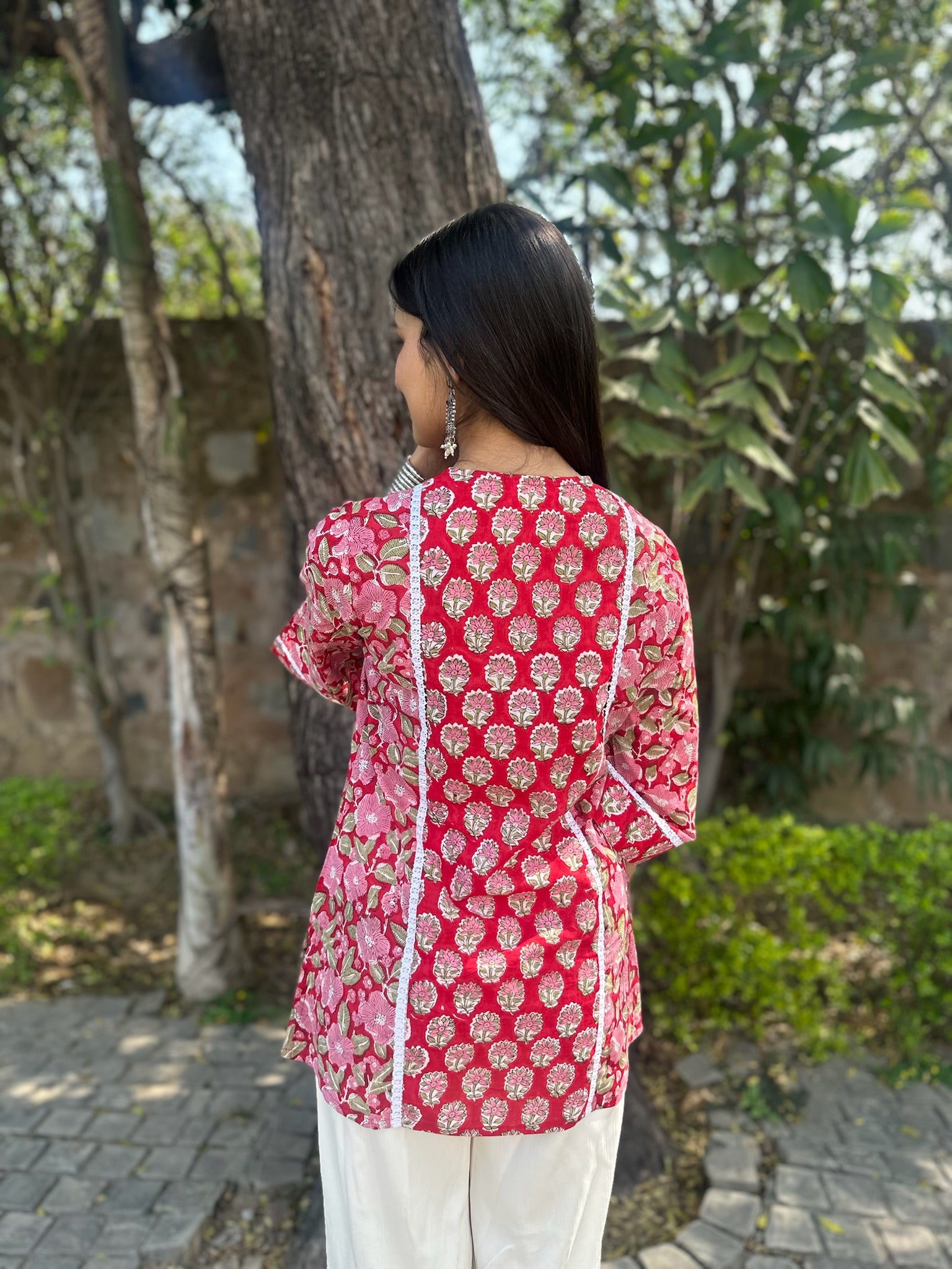 Kashmir Yoke Short Kurti