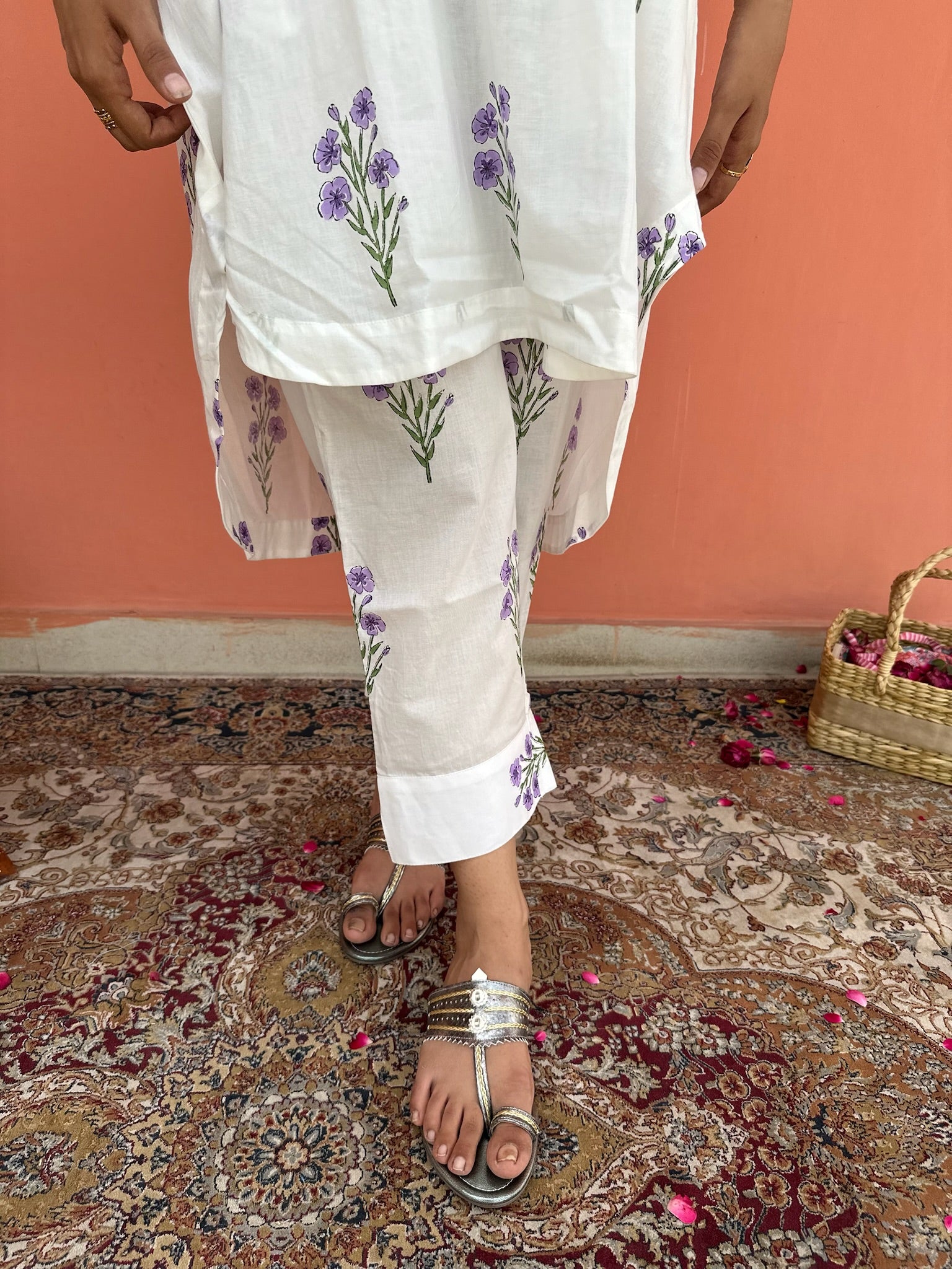 Boxy Chandni Lavender Co-Ord Set