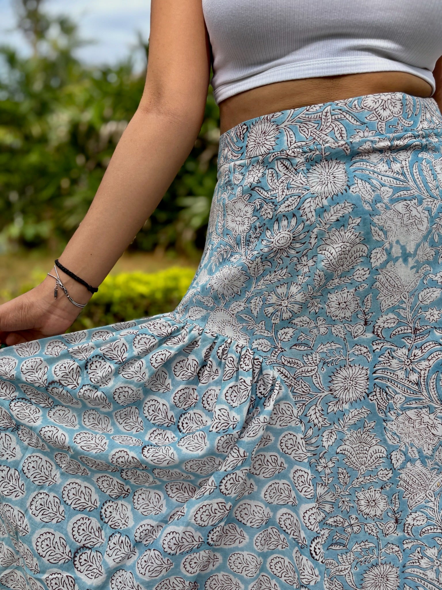 Seafoam Aqua Hourglass Skirt