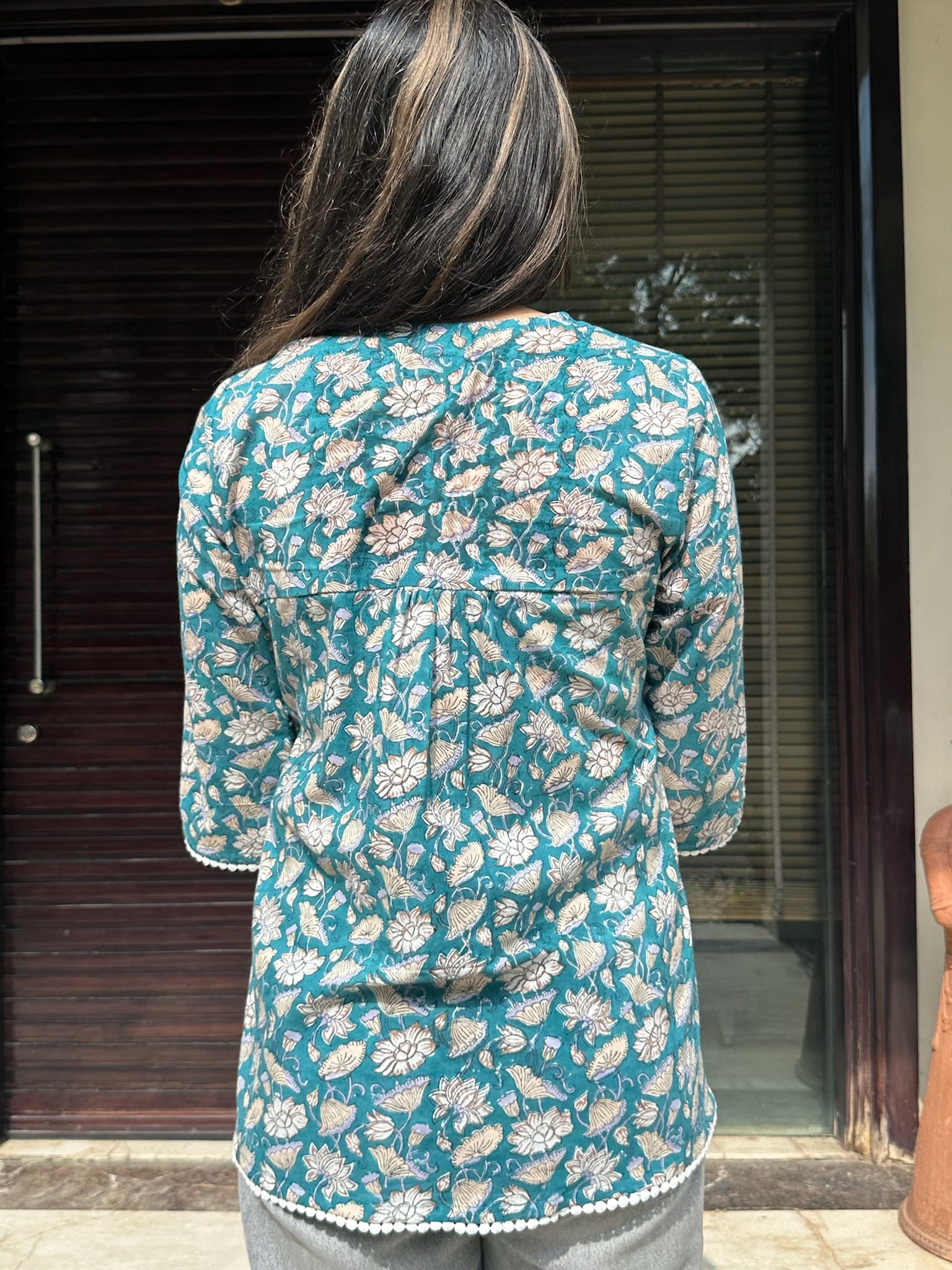 Coastal Green Lace Kurti