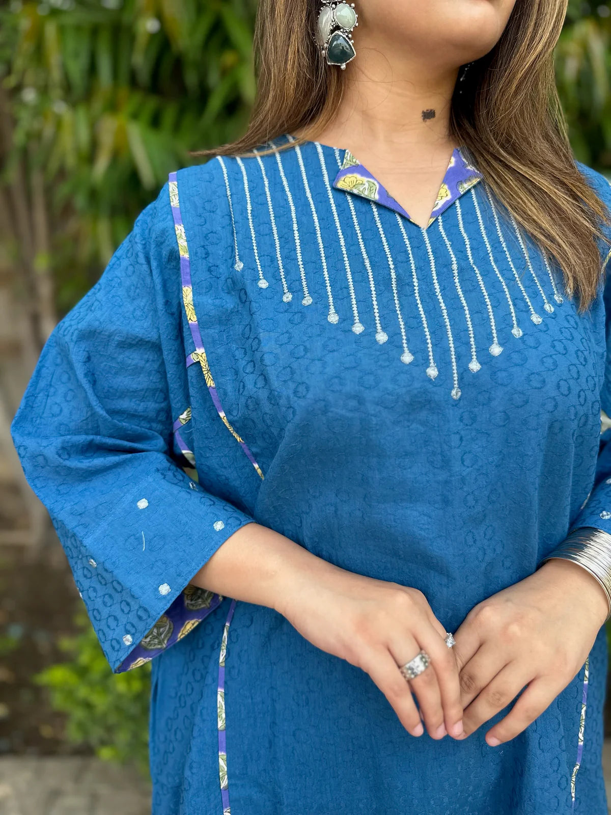 Cobalt Blue Short Dobby Co-Ord Set