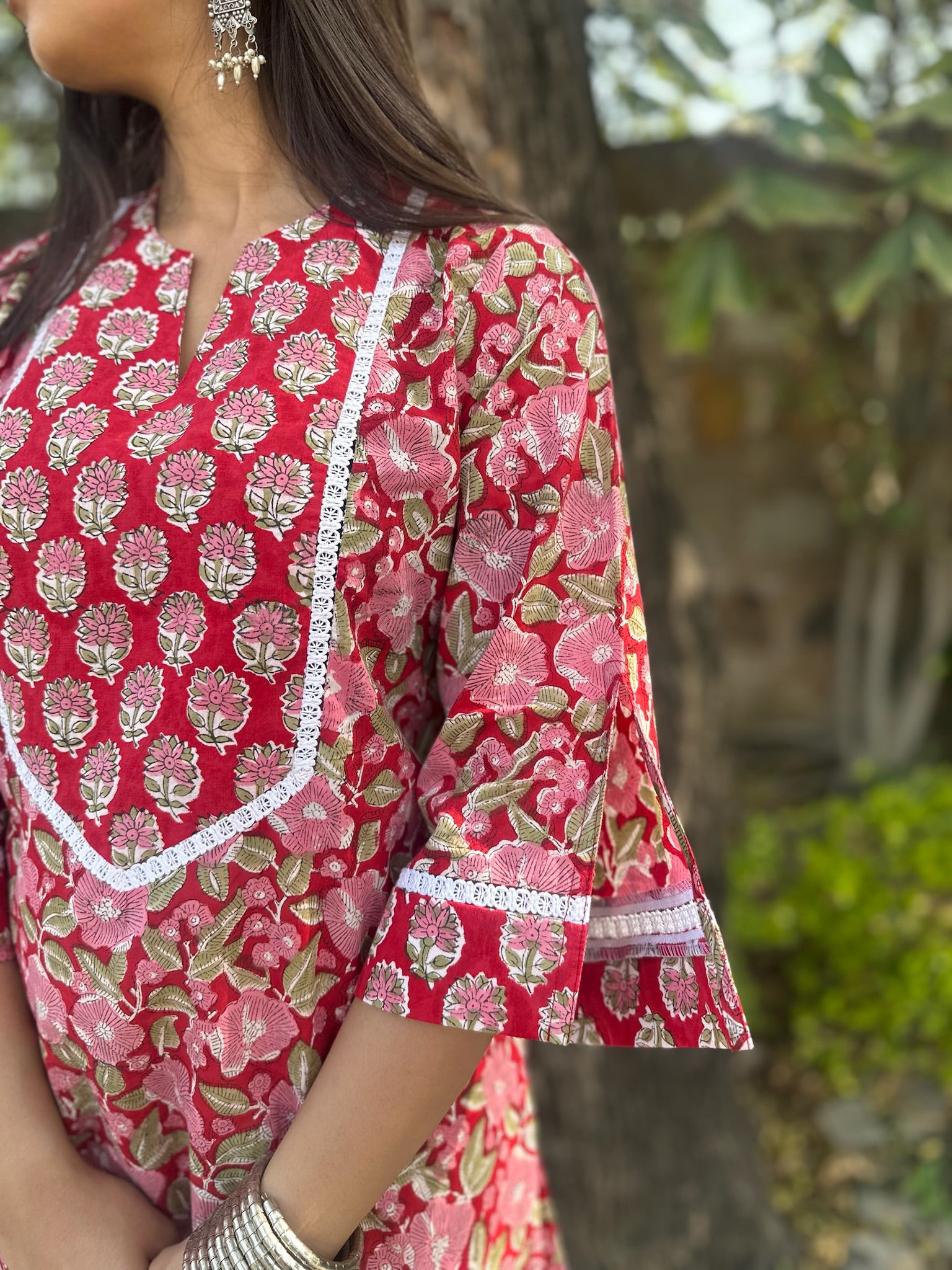 Kashmir Yoke Short Kurti