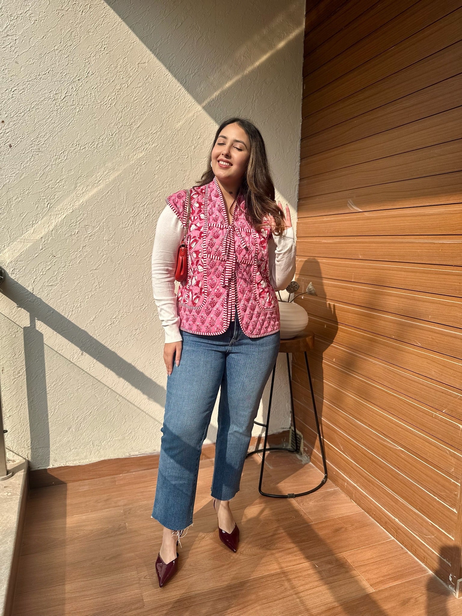 Tea Rose Pink Quilted Dual Jacket