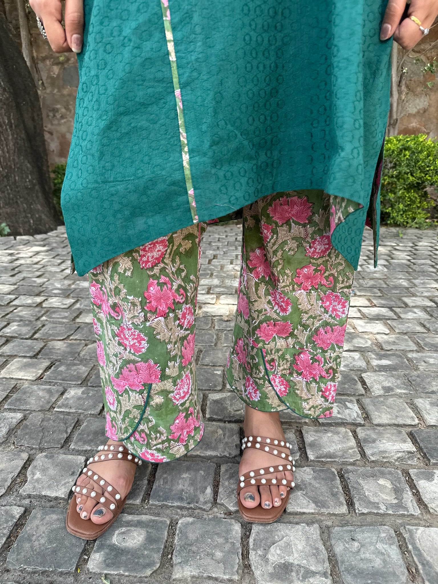 Emerald Green Long Dobby Co-Ord Set