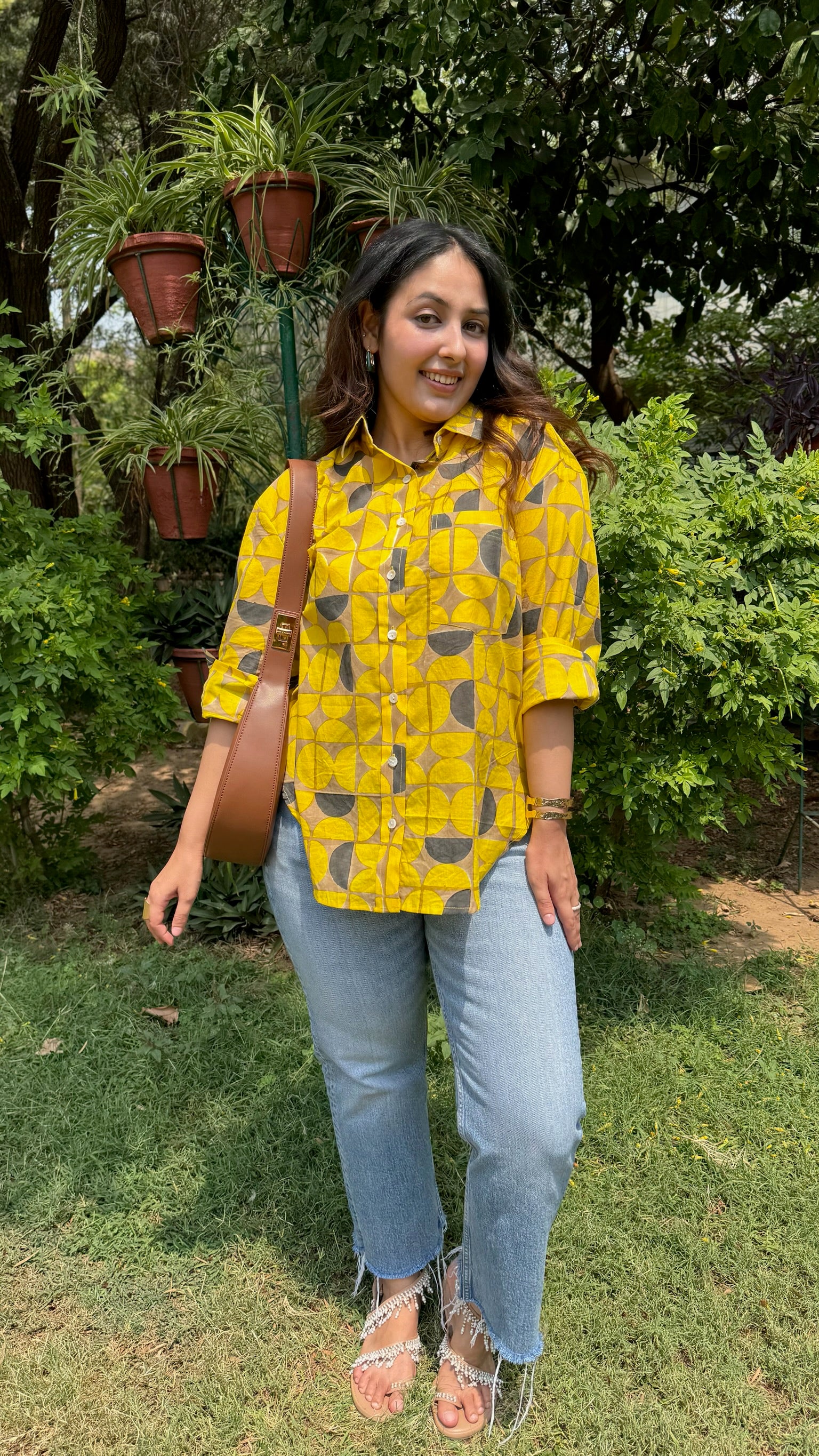 Abstract Sun Yellow Shirt