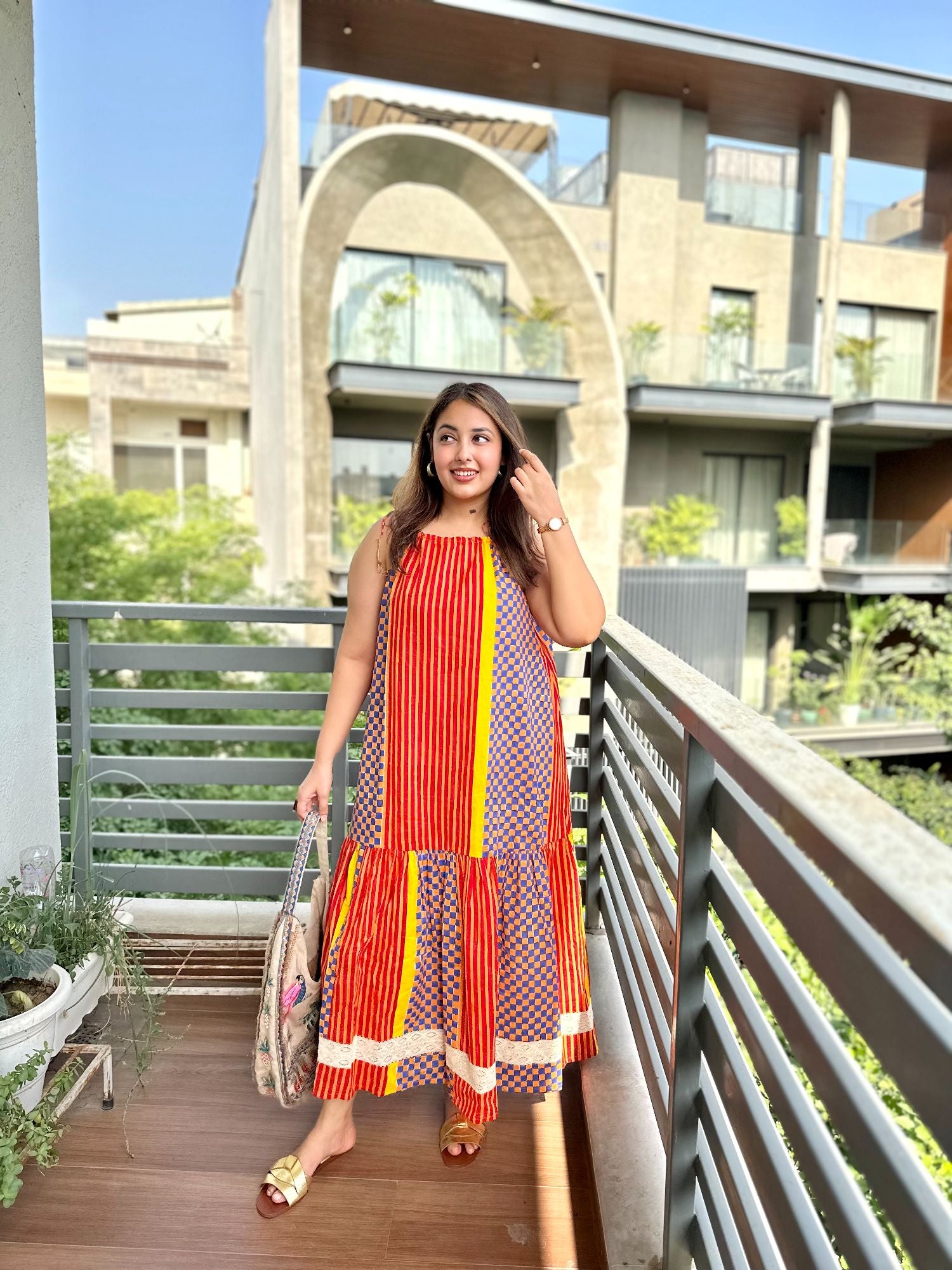 Shahi Sunset Halter Maxi Dress
