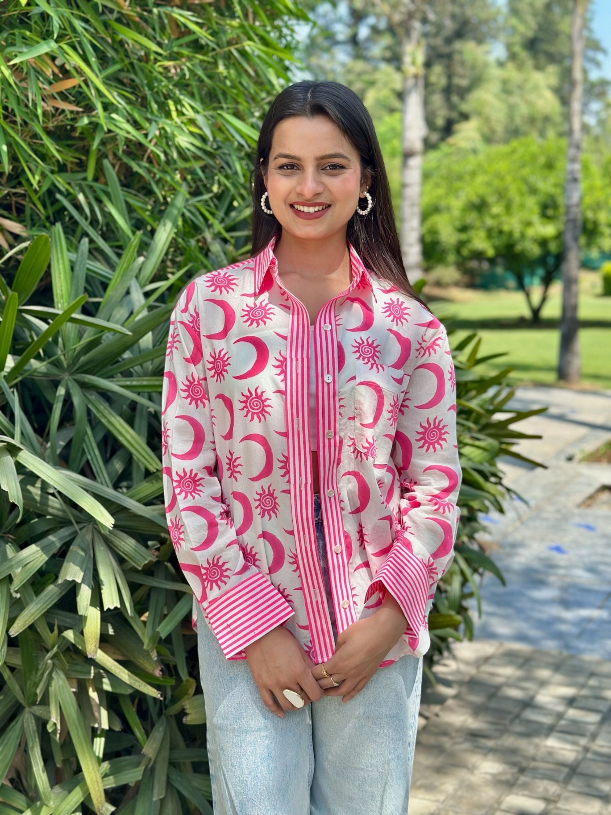 Sun and Moon Pink Shirt