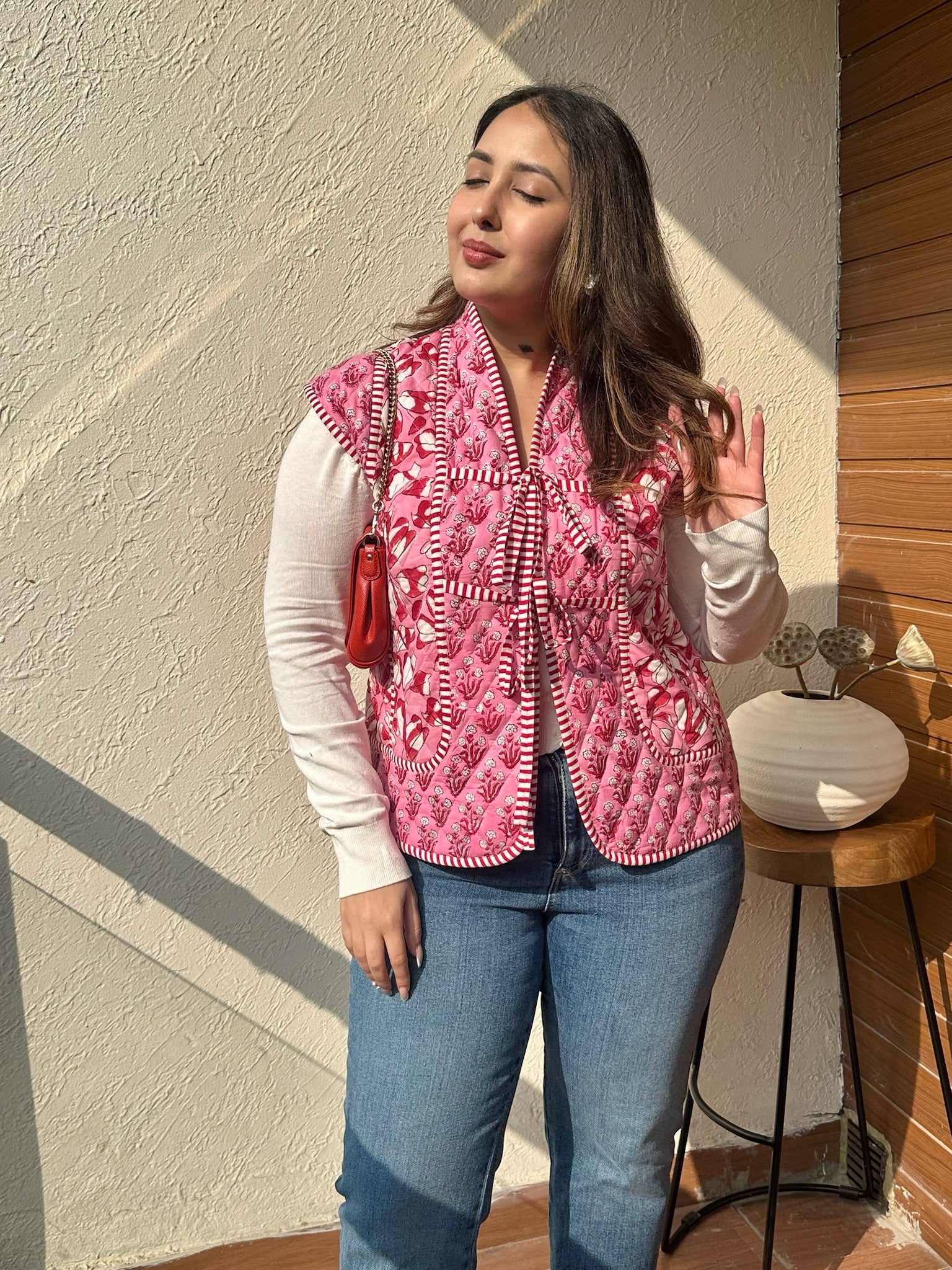 Tea Rose Pink Quilted Dual Jacket