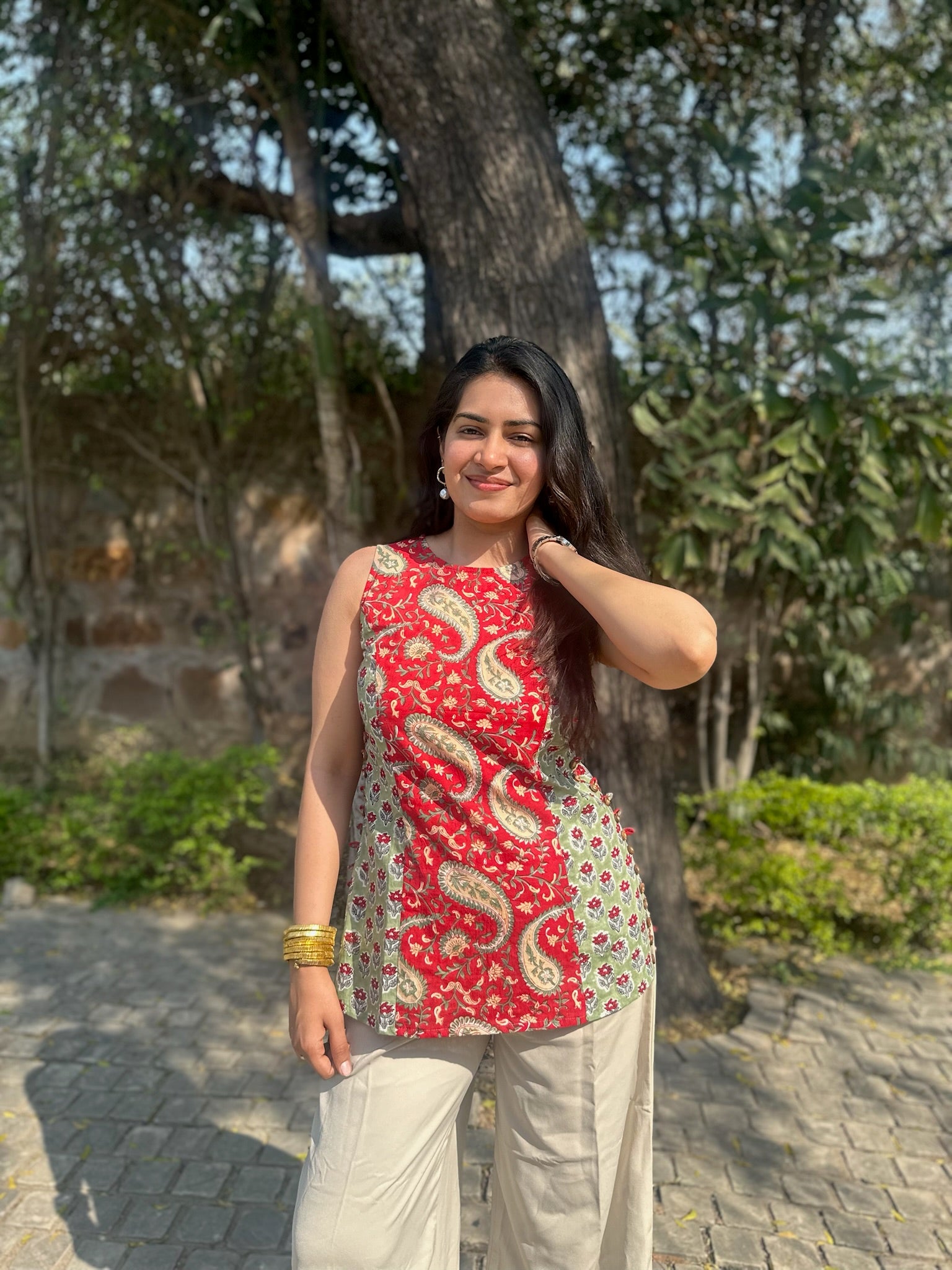 Thyme Halter Short Kurti