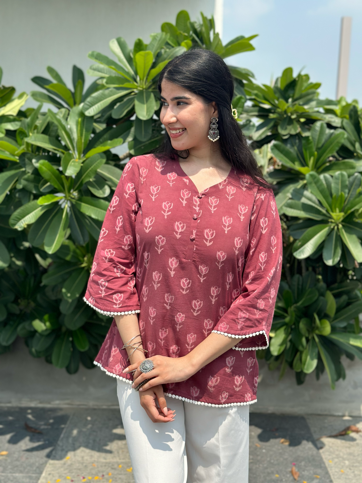 Indian Red Short Kurti