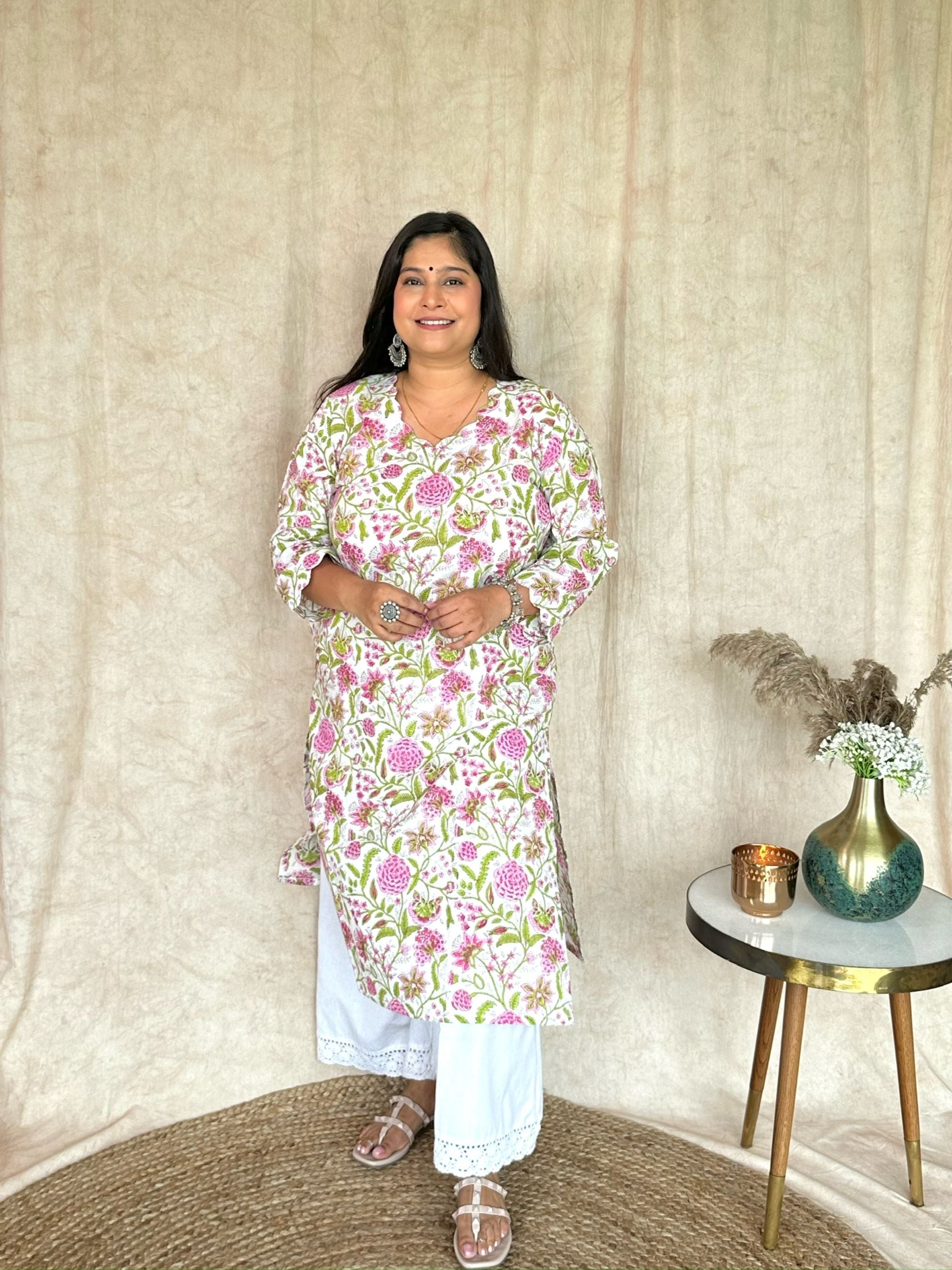 Twilight Block Printed Long Kurta