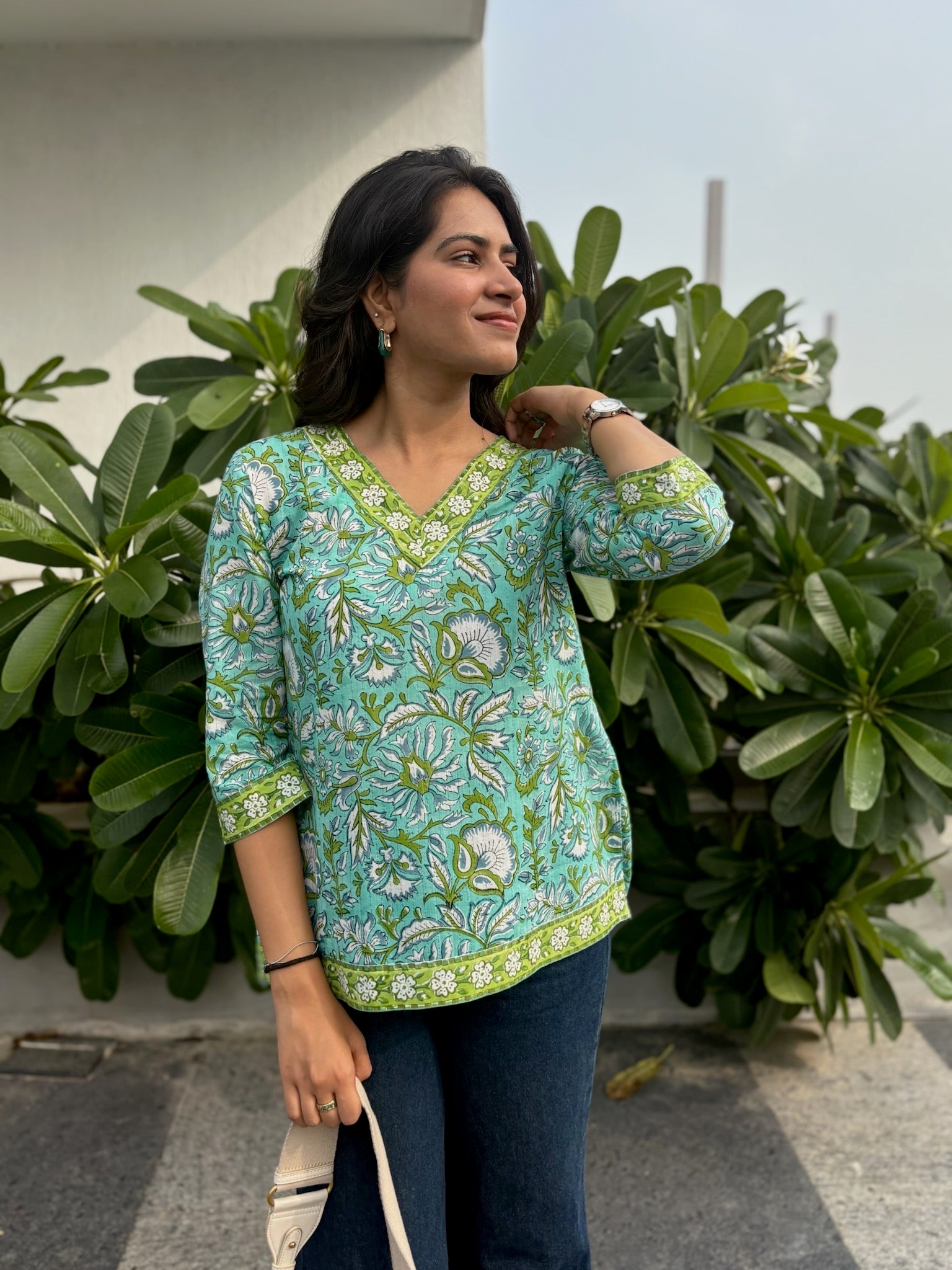 Azure Green Short Kurti
