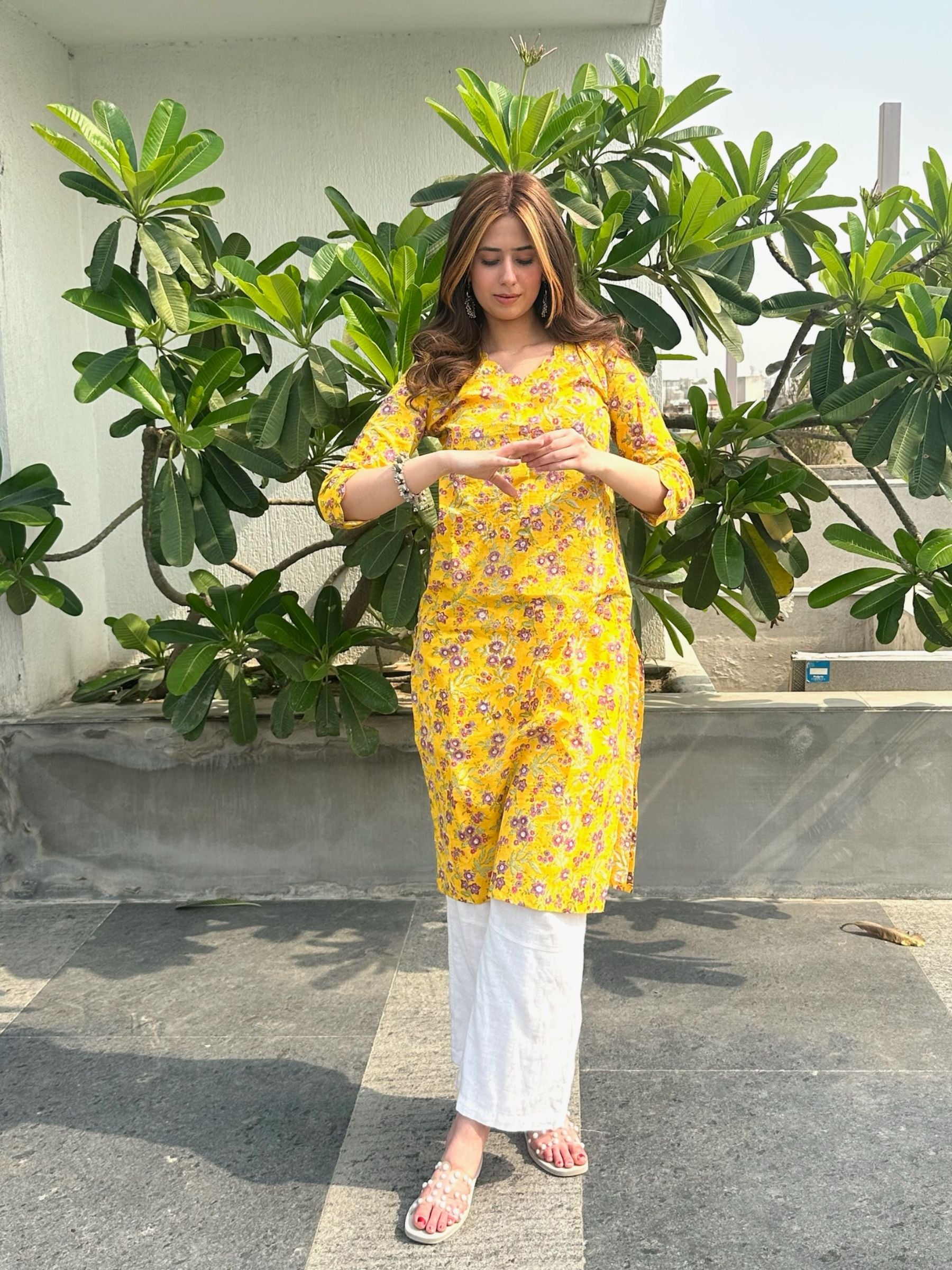 Canary Yellow Long Kurta