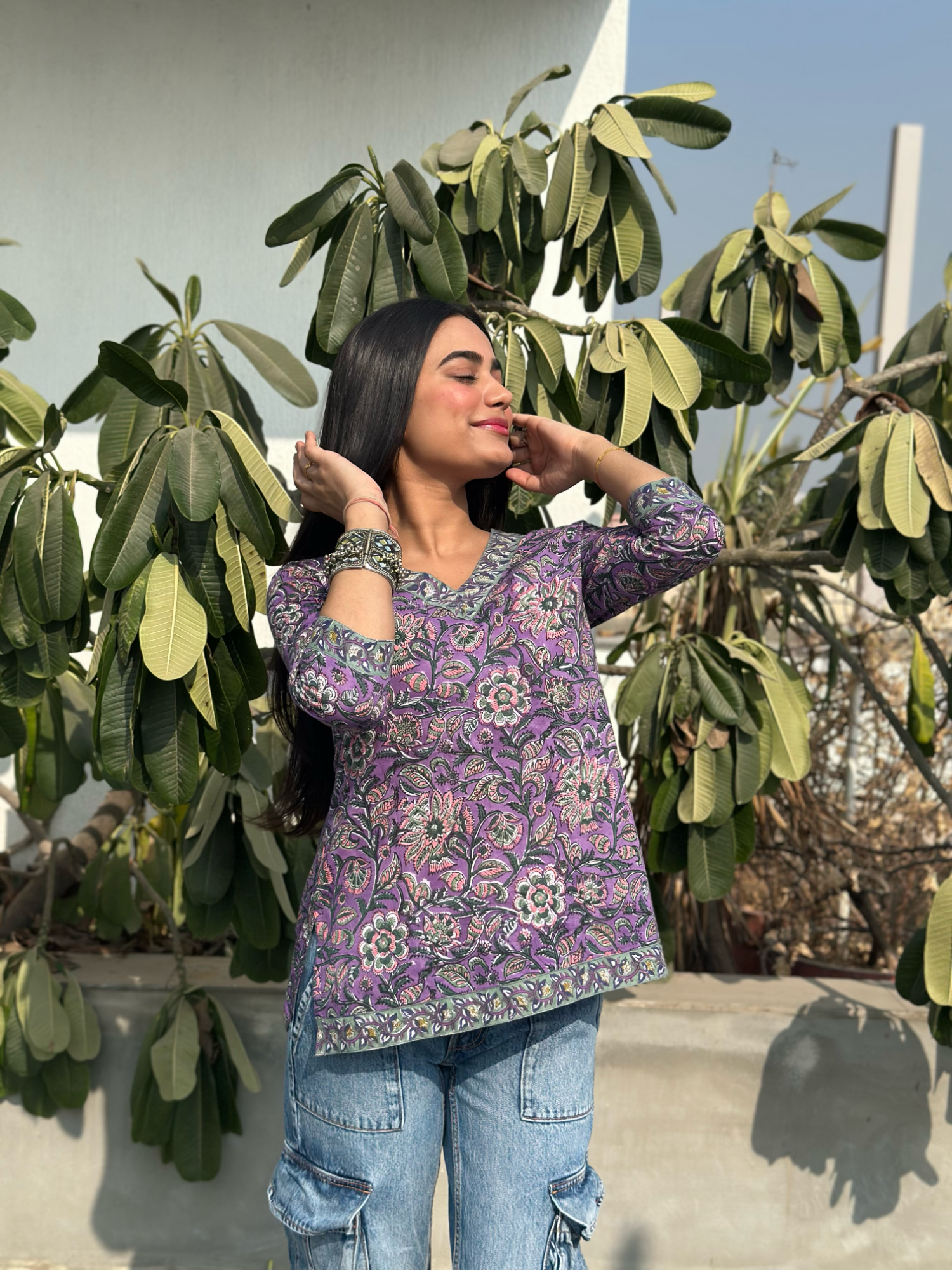 Plum Purple Short Kurti