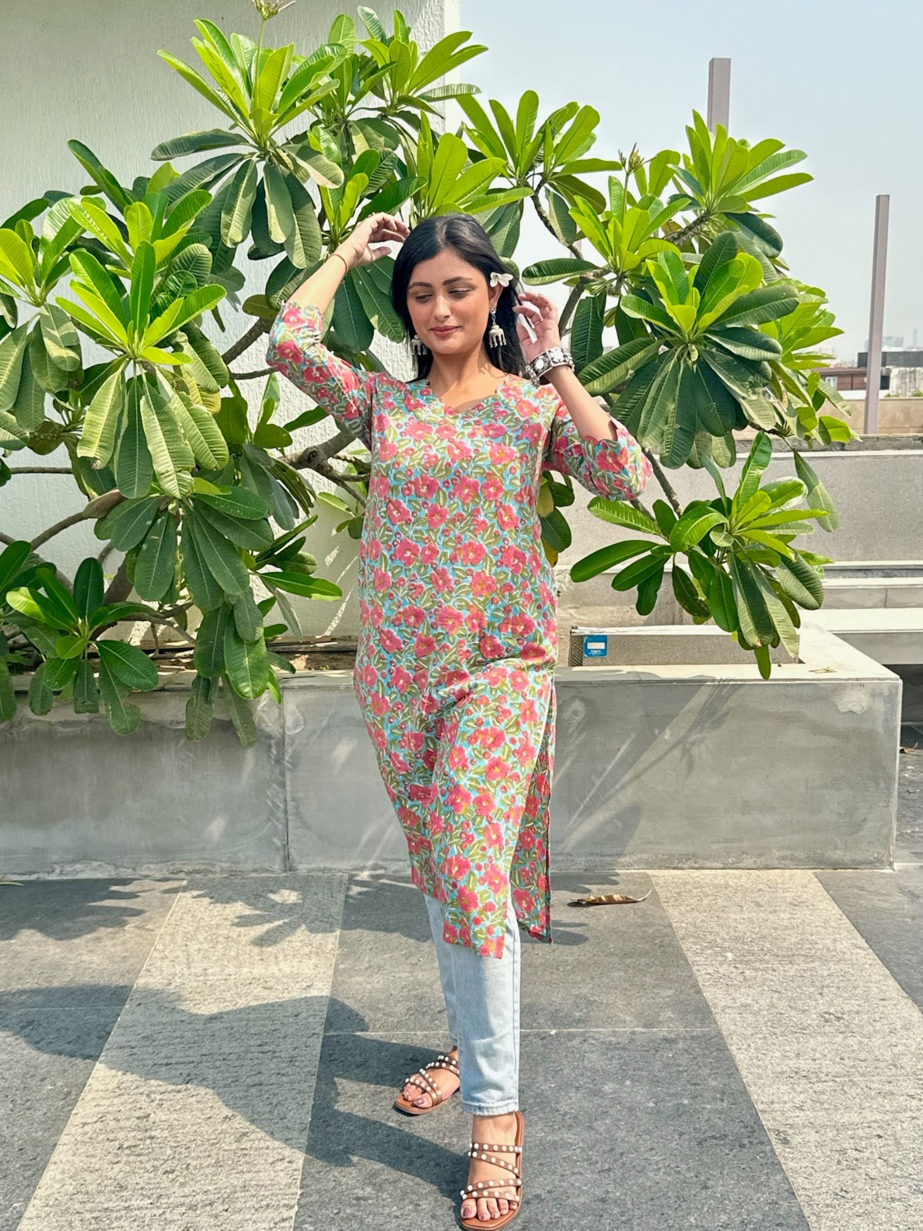 Tiffany Blue Long Kurta