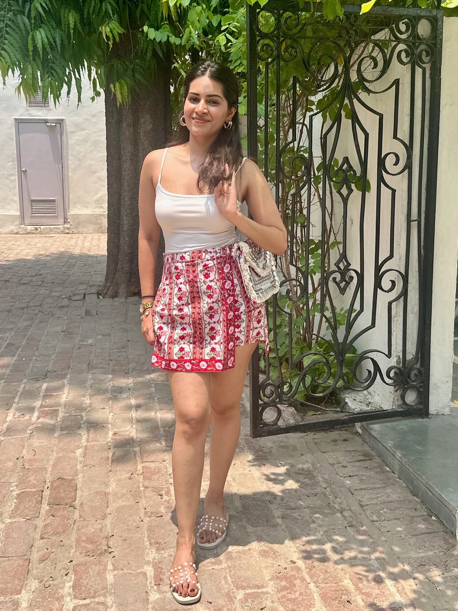 Hibiscus Red Skort