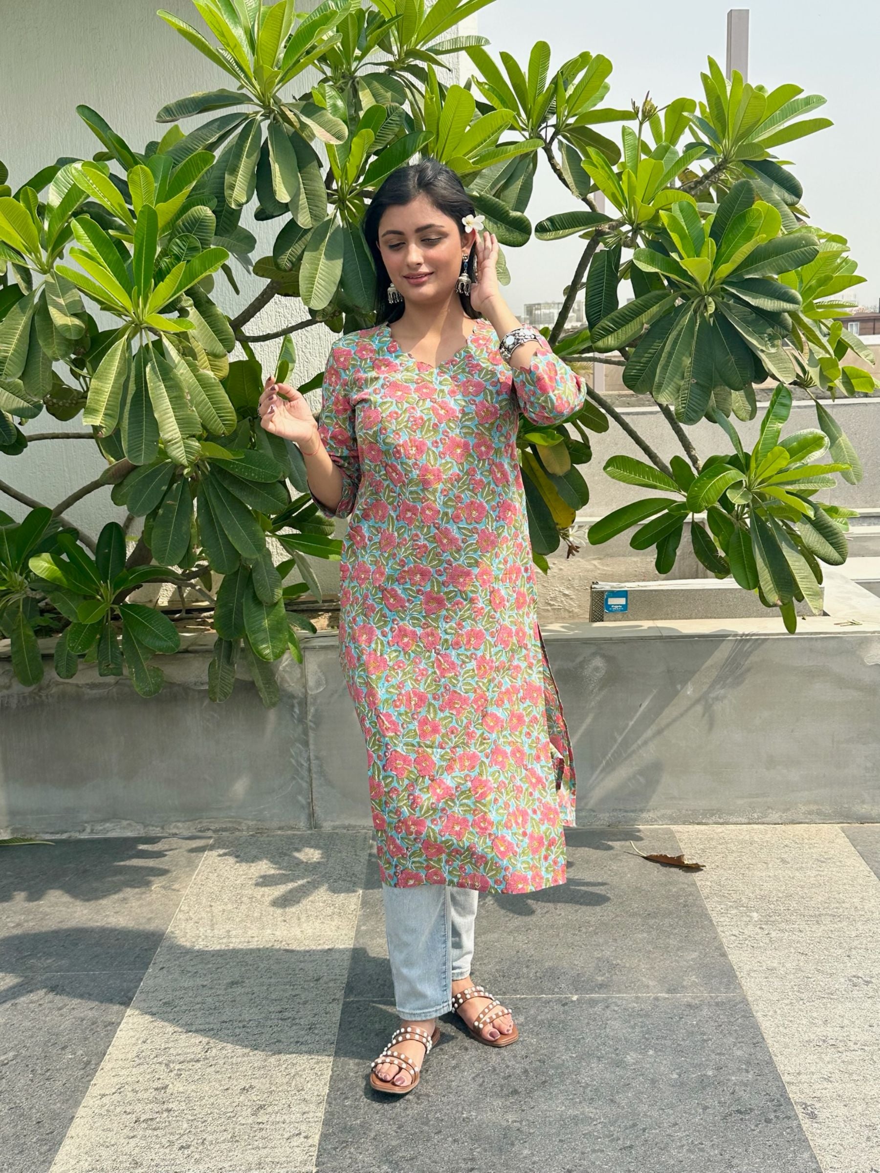 Tiffany Blue Long Kurta