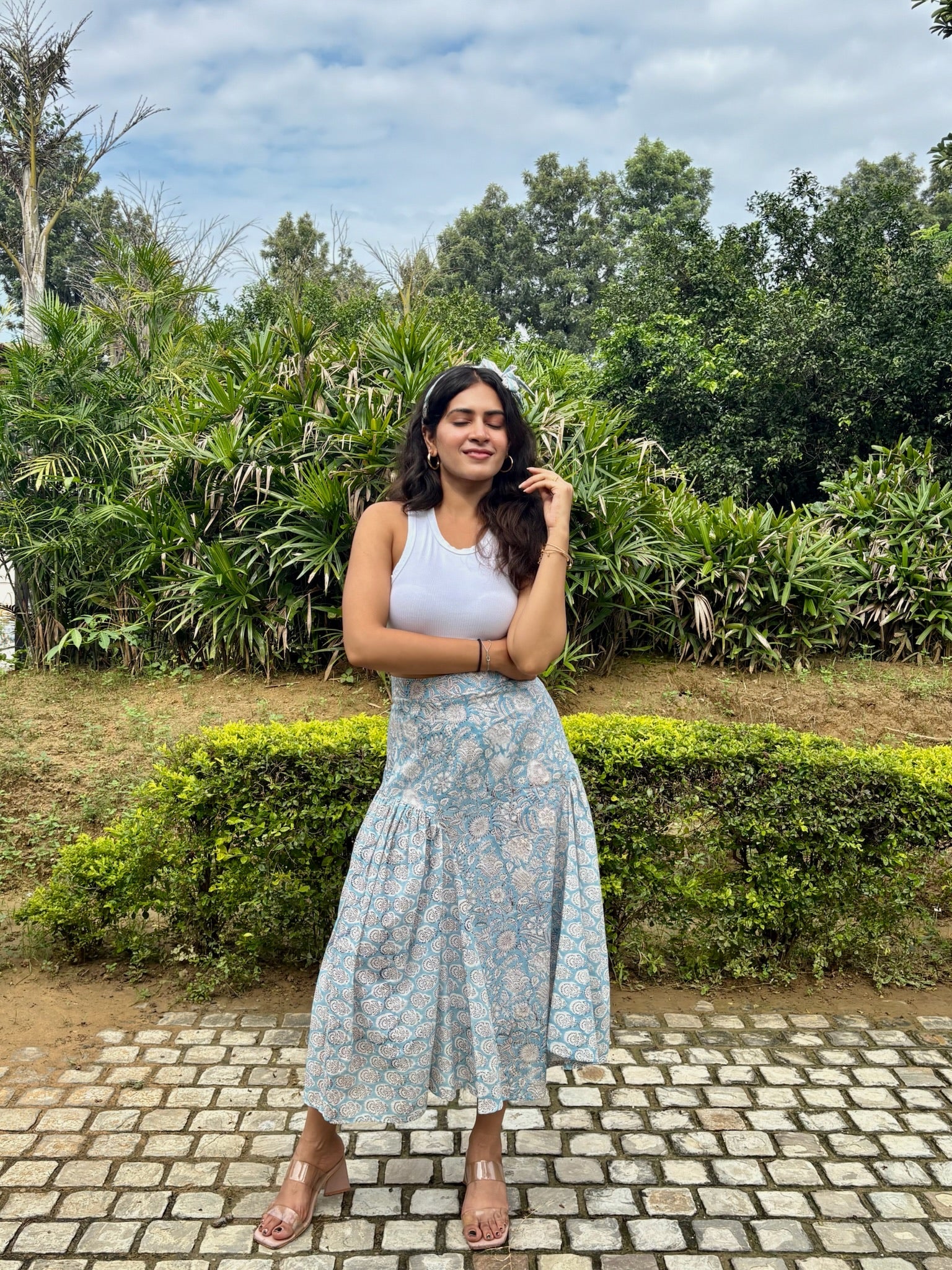 Seafoam Aqua Hourglass Skirt