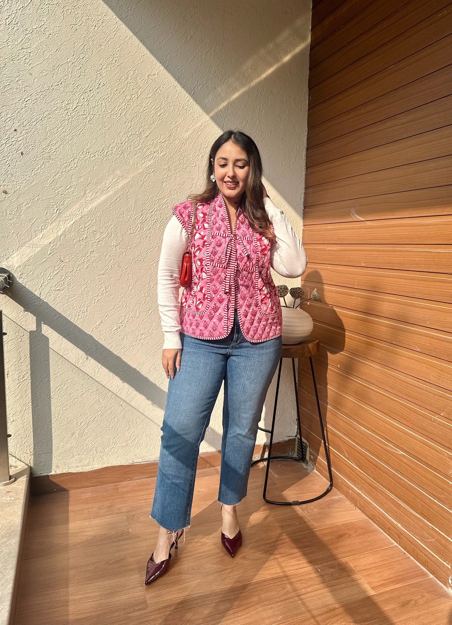 Tea Rose Pink Quilted Dual Jacket