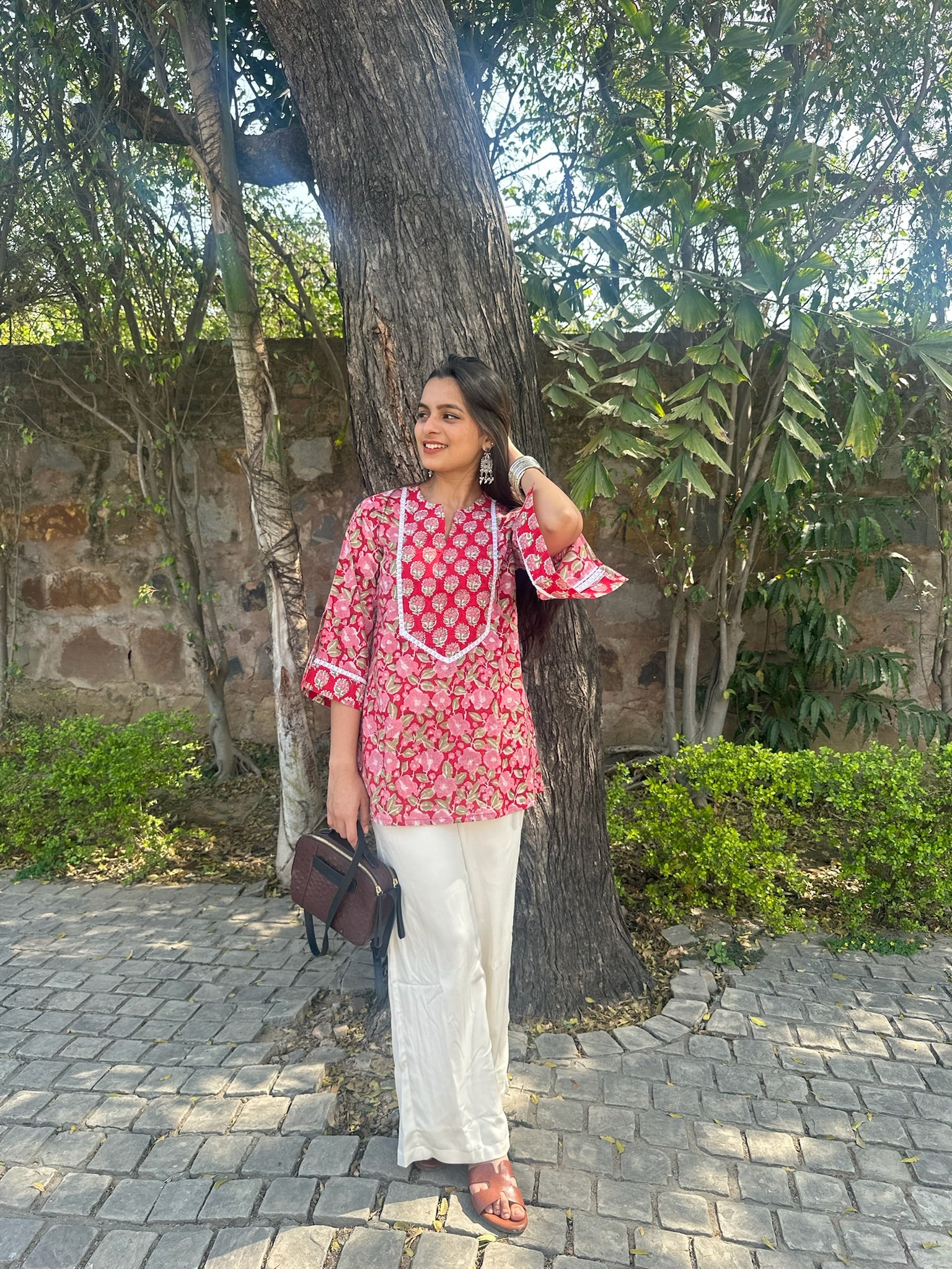 Kashmir Yoke Short Kurti