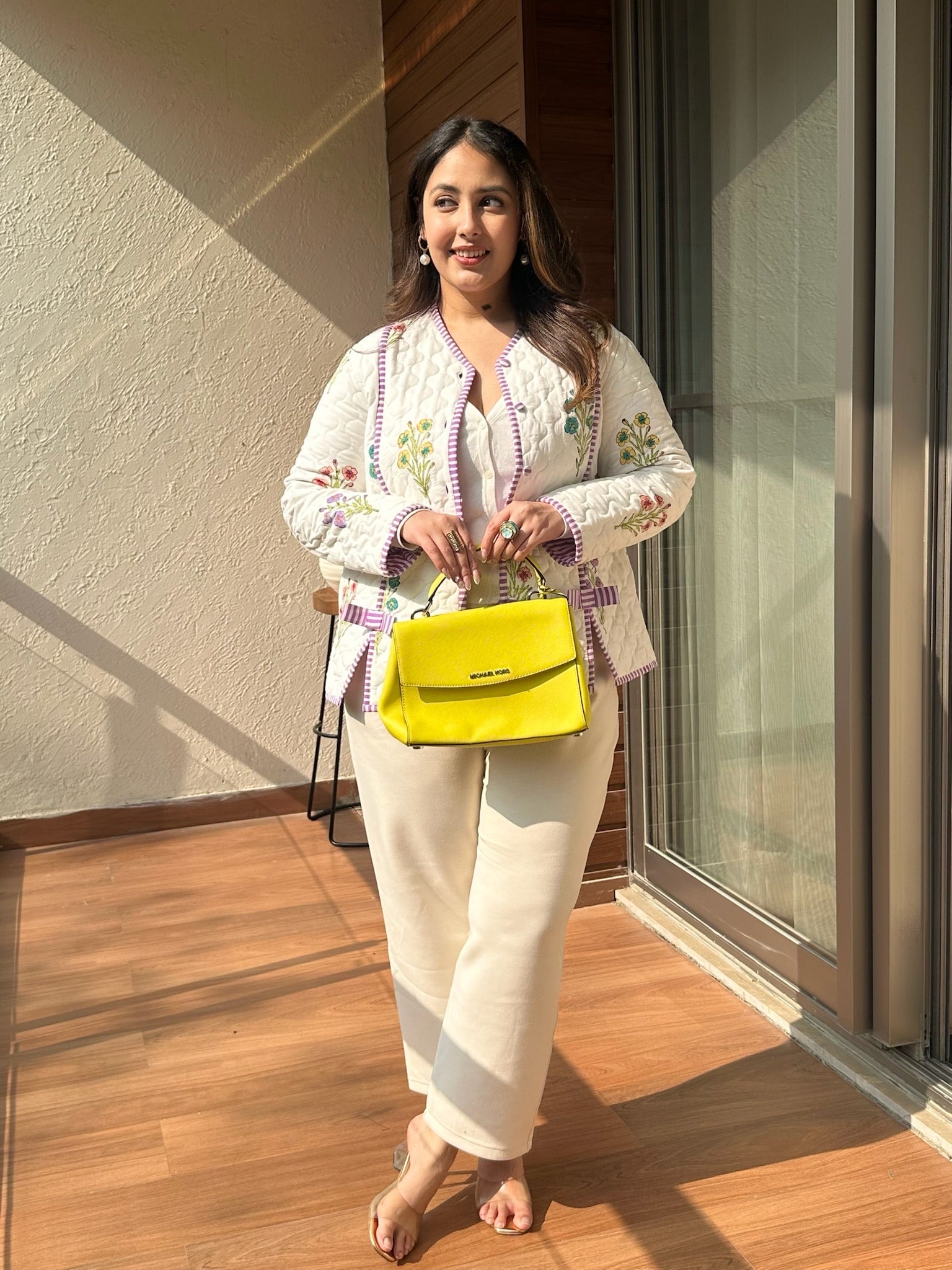 Ochre Brown Quilted Dual Jacket