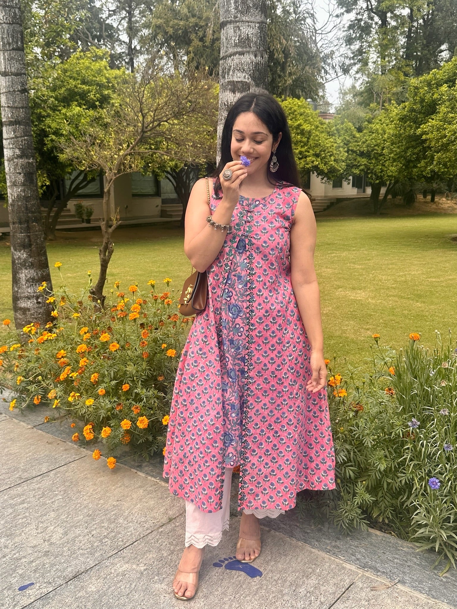 Bright Pink Jacket Kurta Set