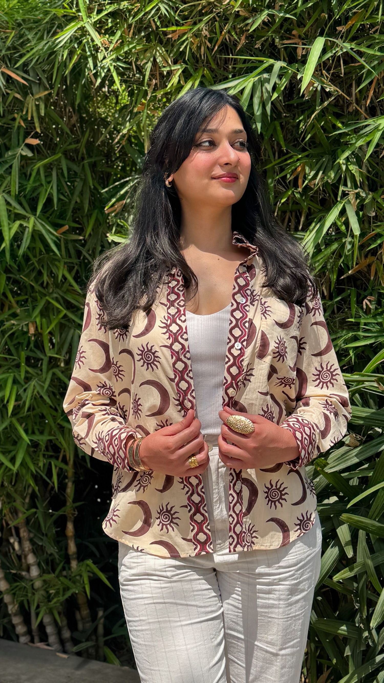 Sun And Moon Brown Clover Shirt