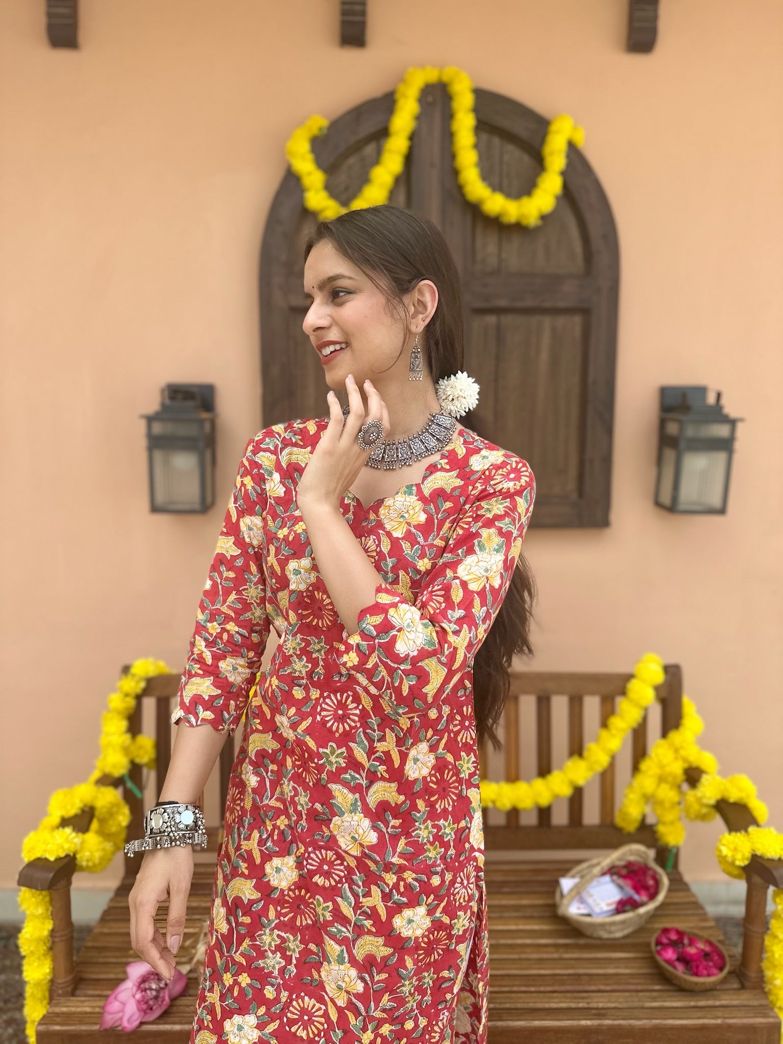 Garnet Red Long Kurta
