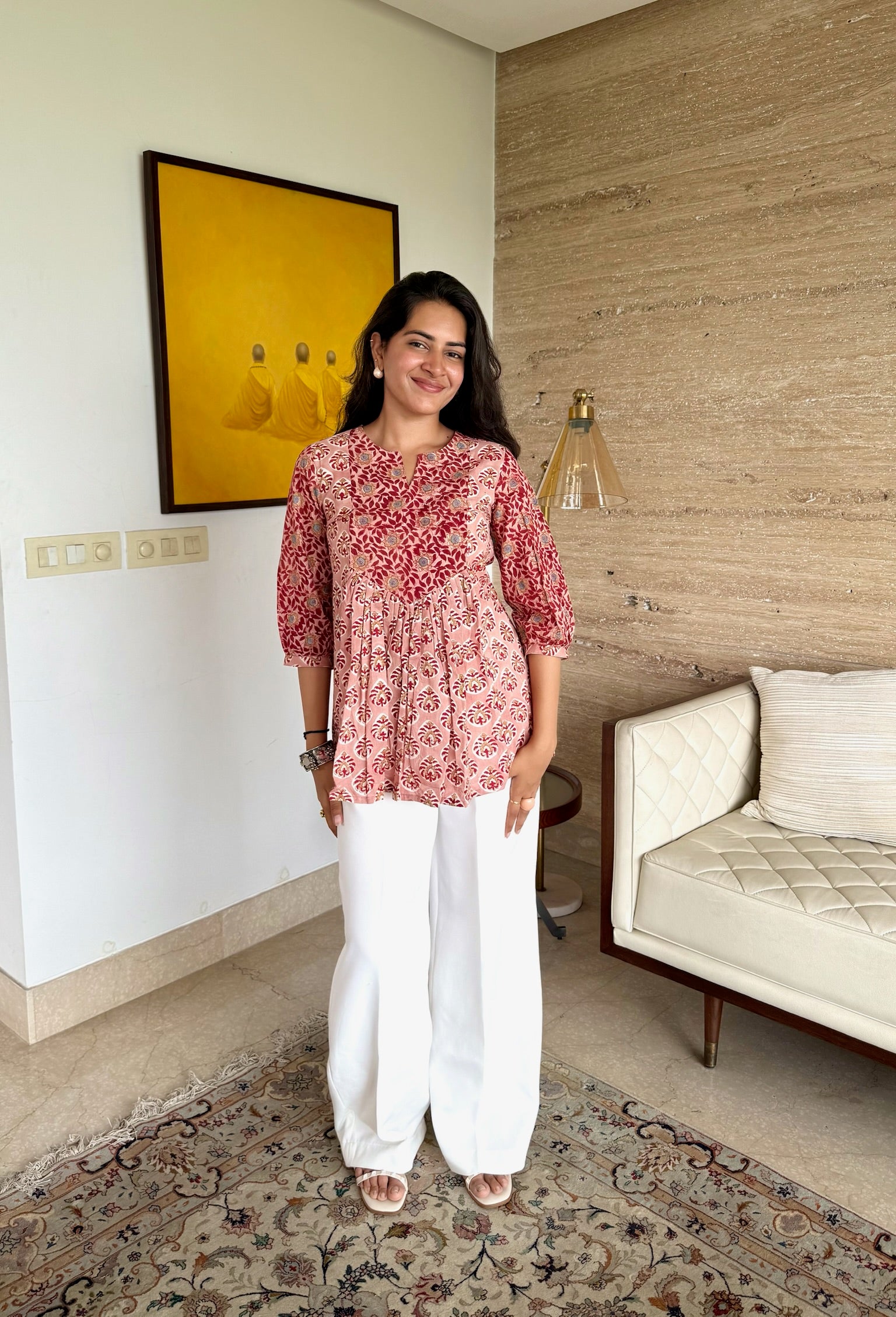 Coastal Sand Gather Short Kurti