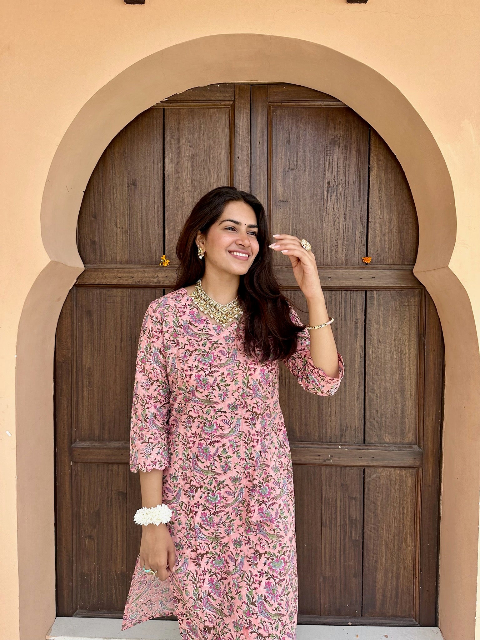Pastel Pink Long Kurta