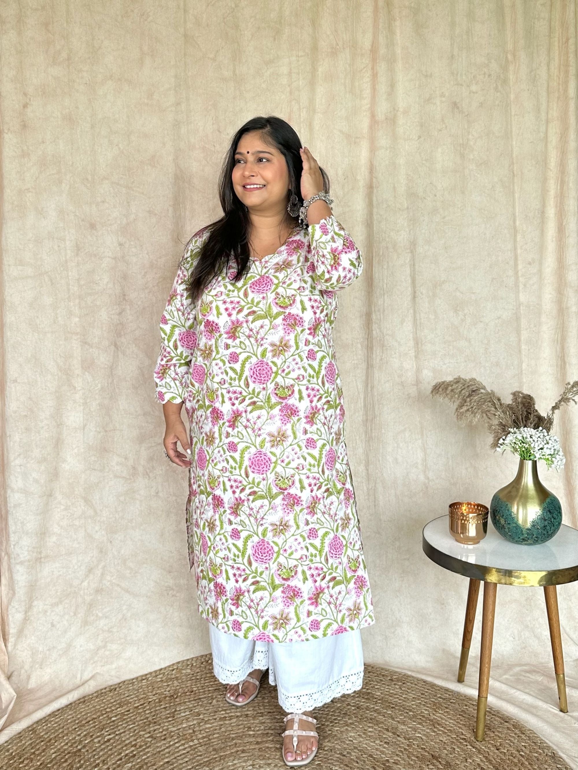 Twilight Block Printed Long Kurta