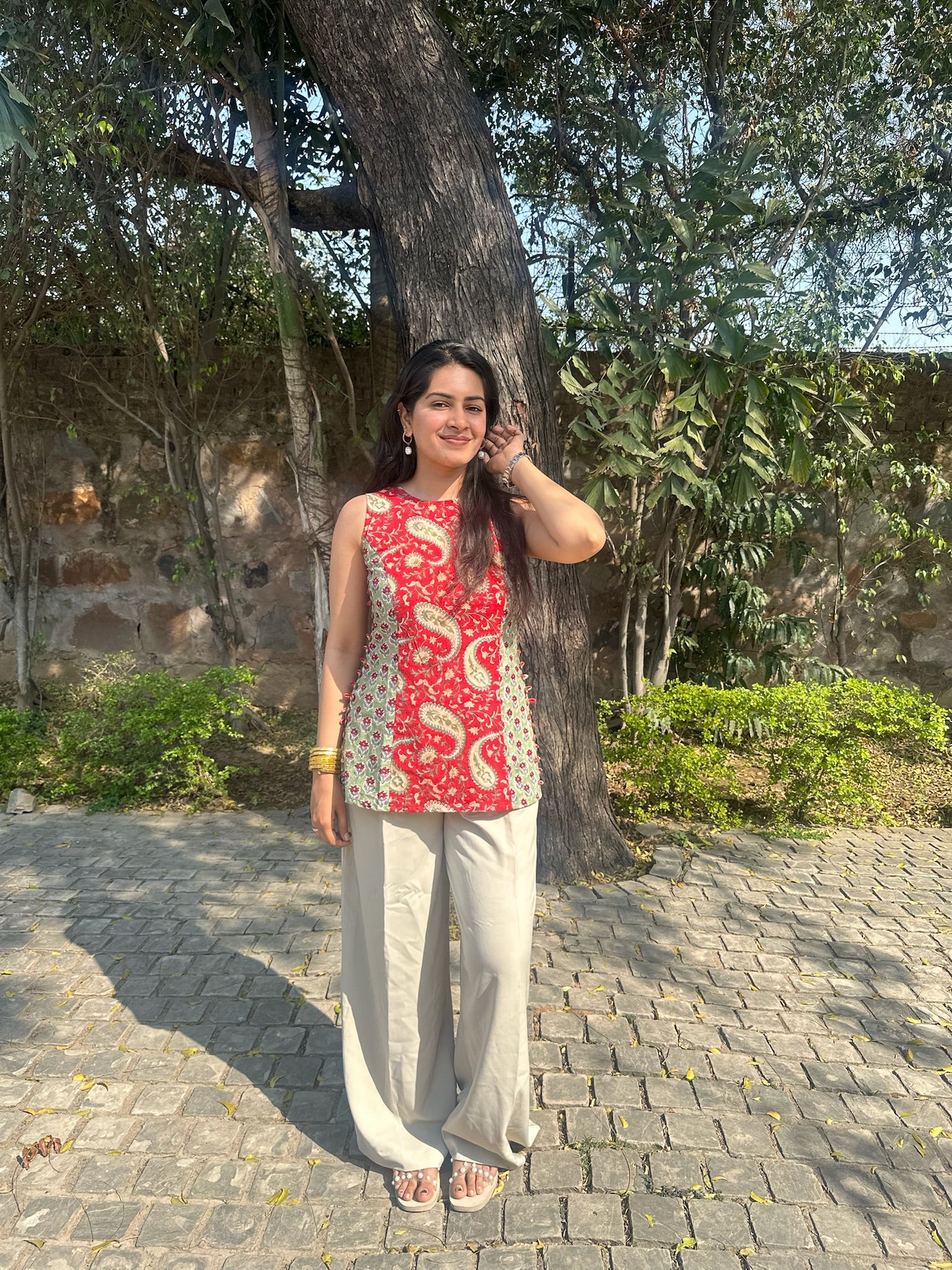 Thyme Halter Short Kurti