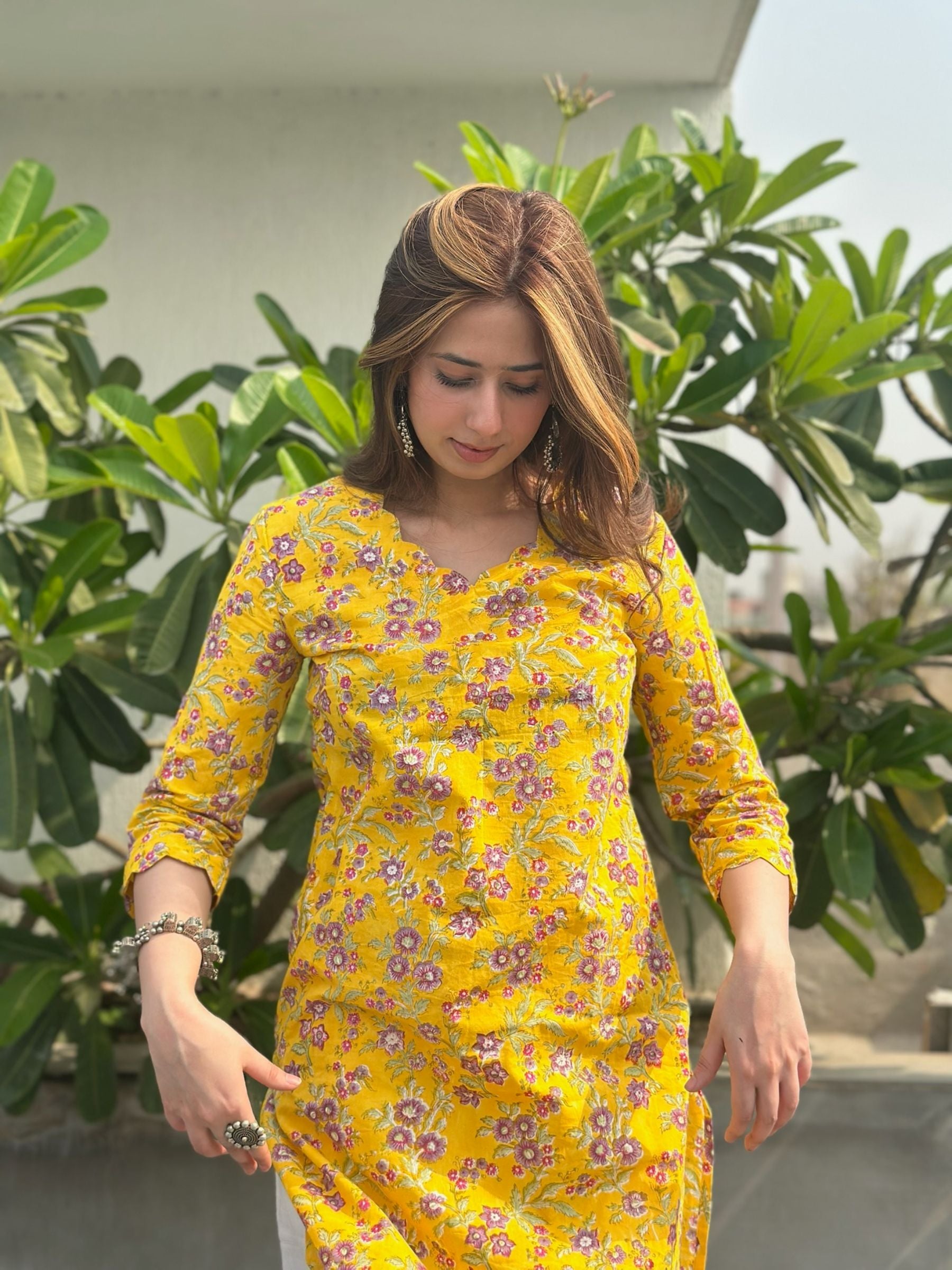 Canary Yellow Long Kurta