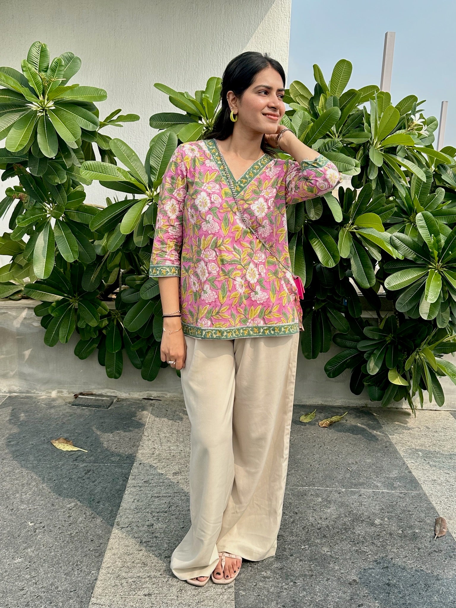 Pink In Bloom Short Kurti