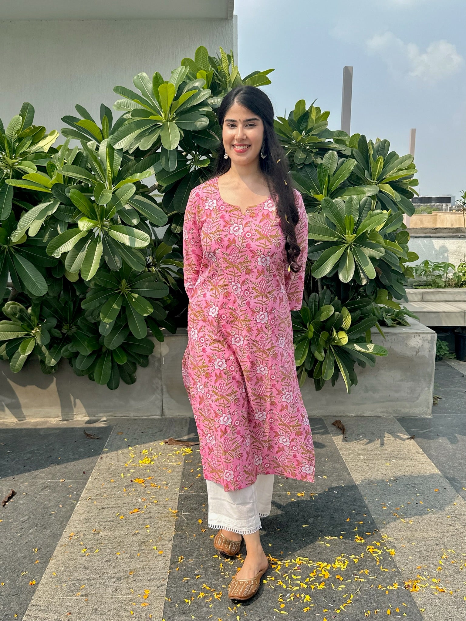 Cotton Candy Block Printed Long Kurta