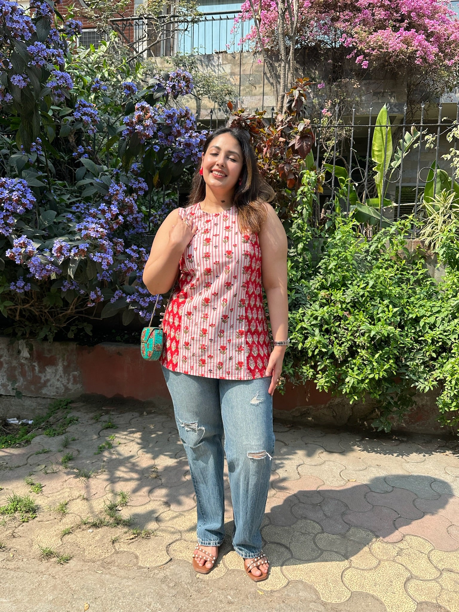 Paprika Halter Short Kurti