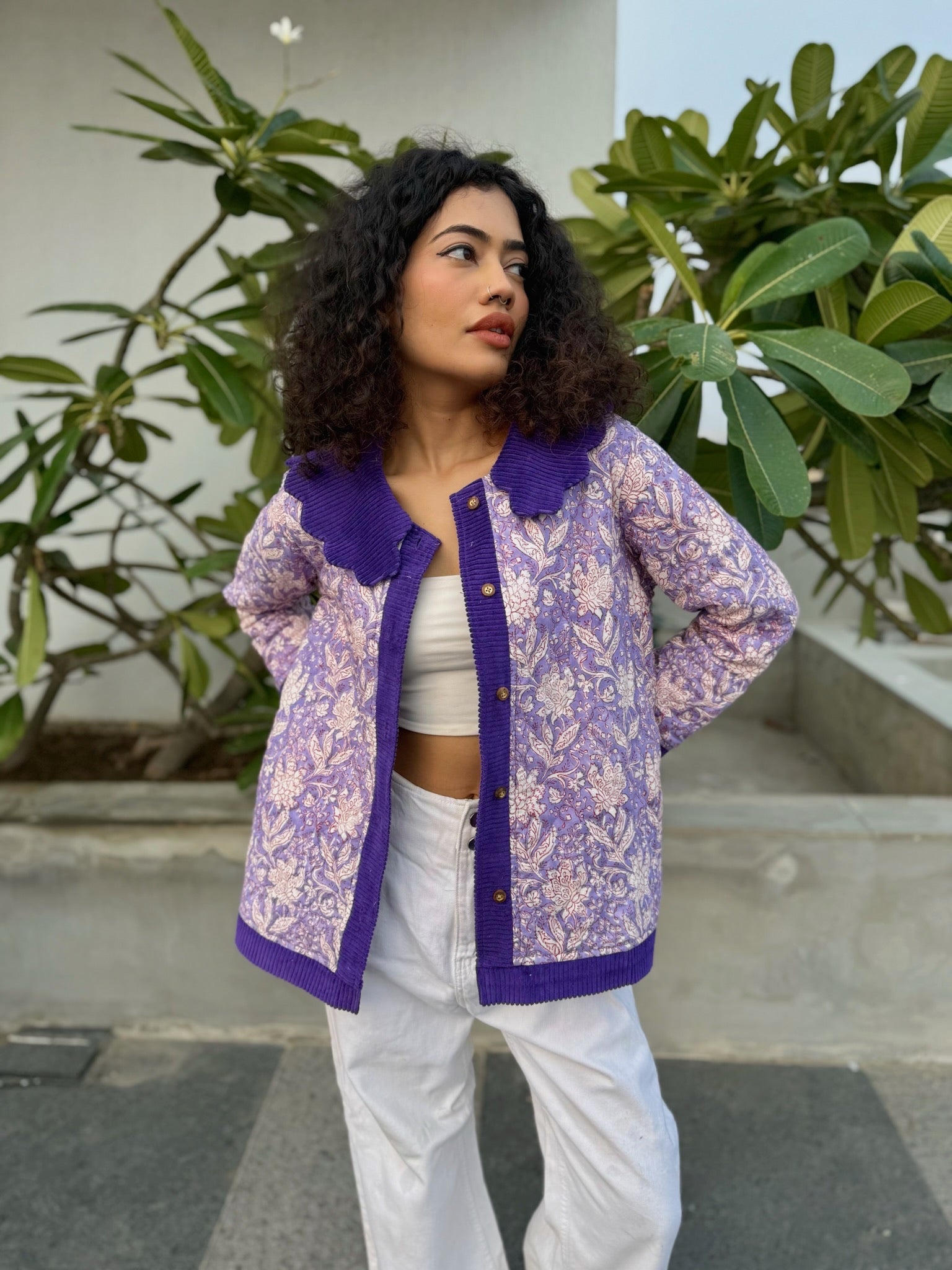 Wisteria Purple Corduroy Jacket