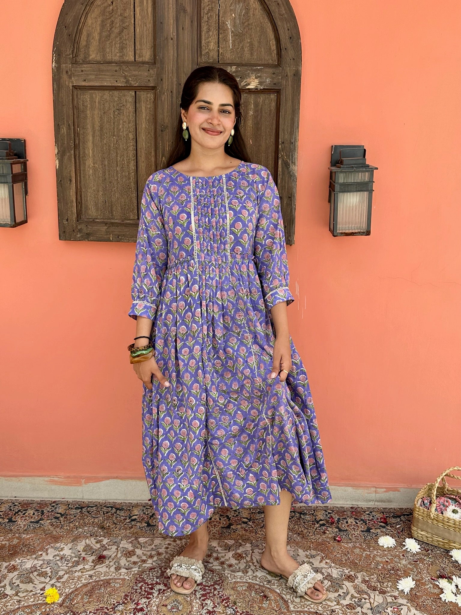 Imperial Mulberry Mulmul Maxi Dress