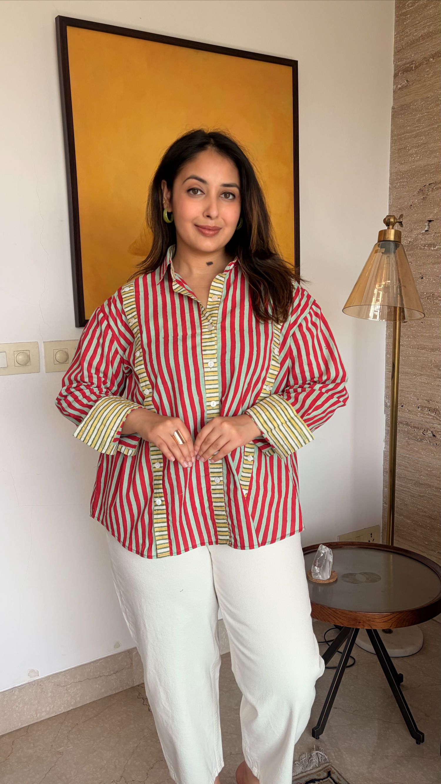 Limerick Red Multi Placket Shirt
