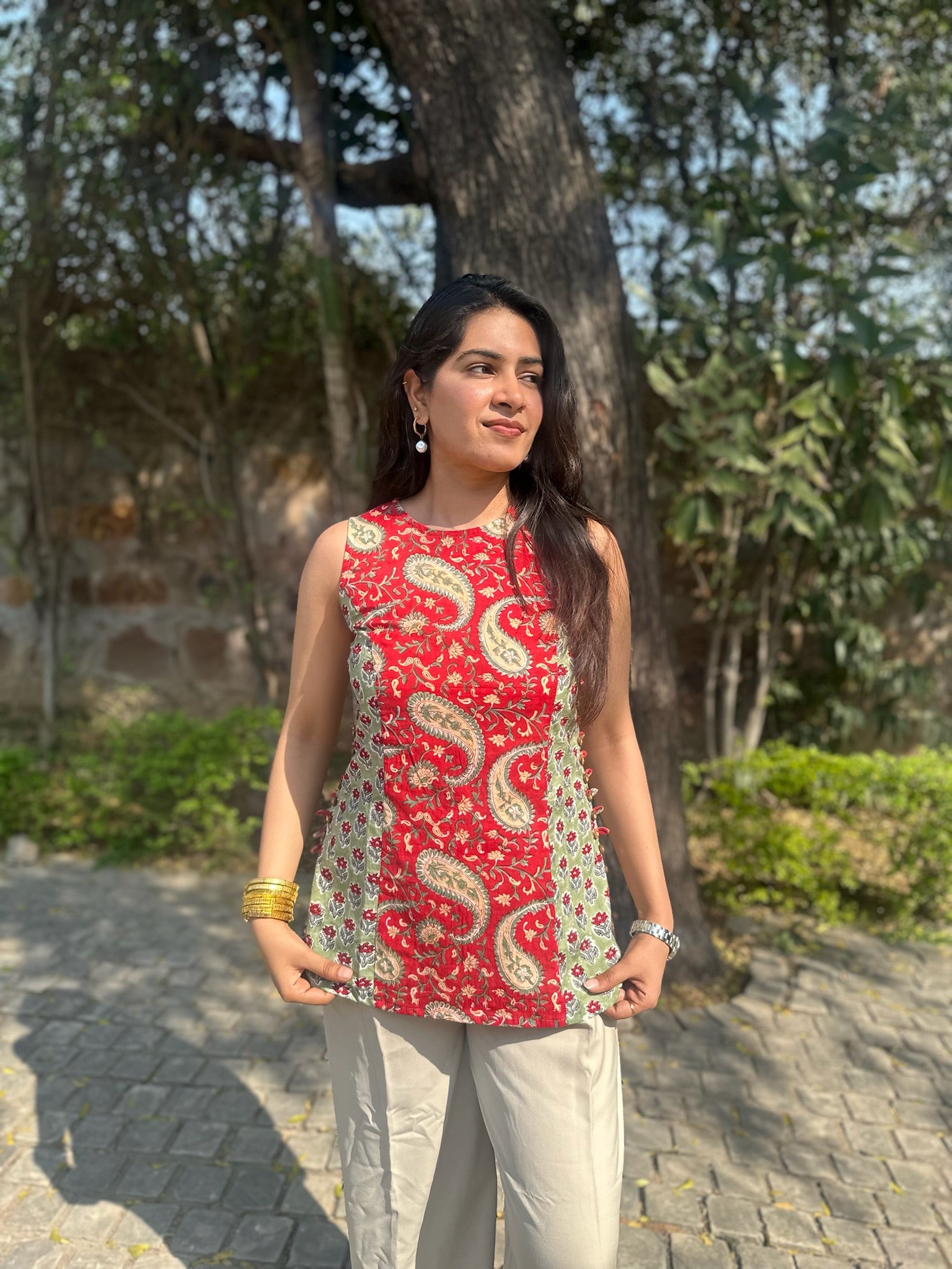 Thyme Halter Short Kurti
