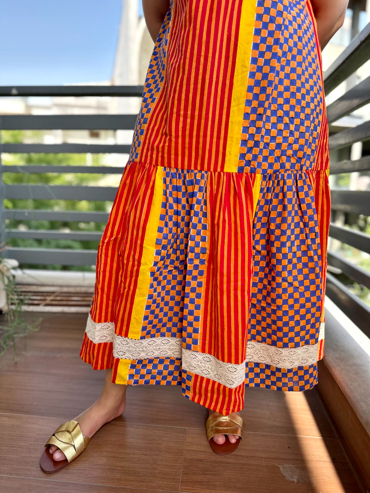 Shahi Sunset Halter Maxi Dress