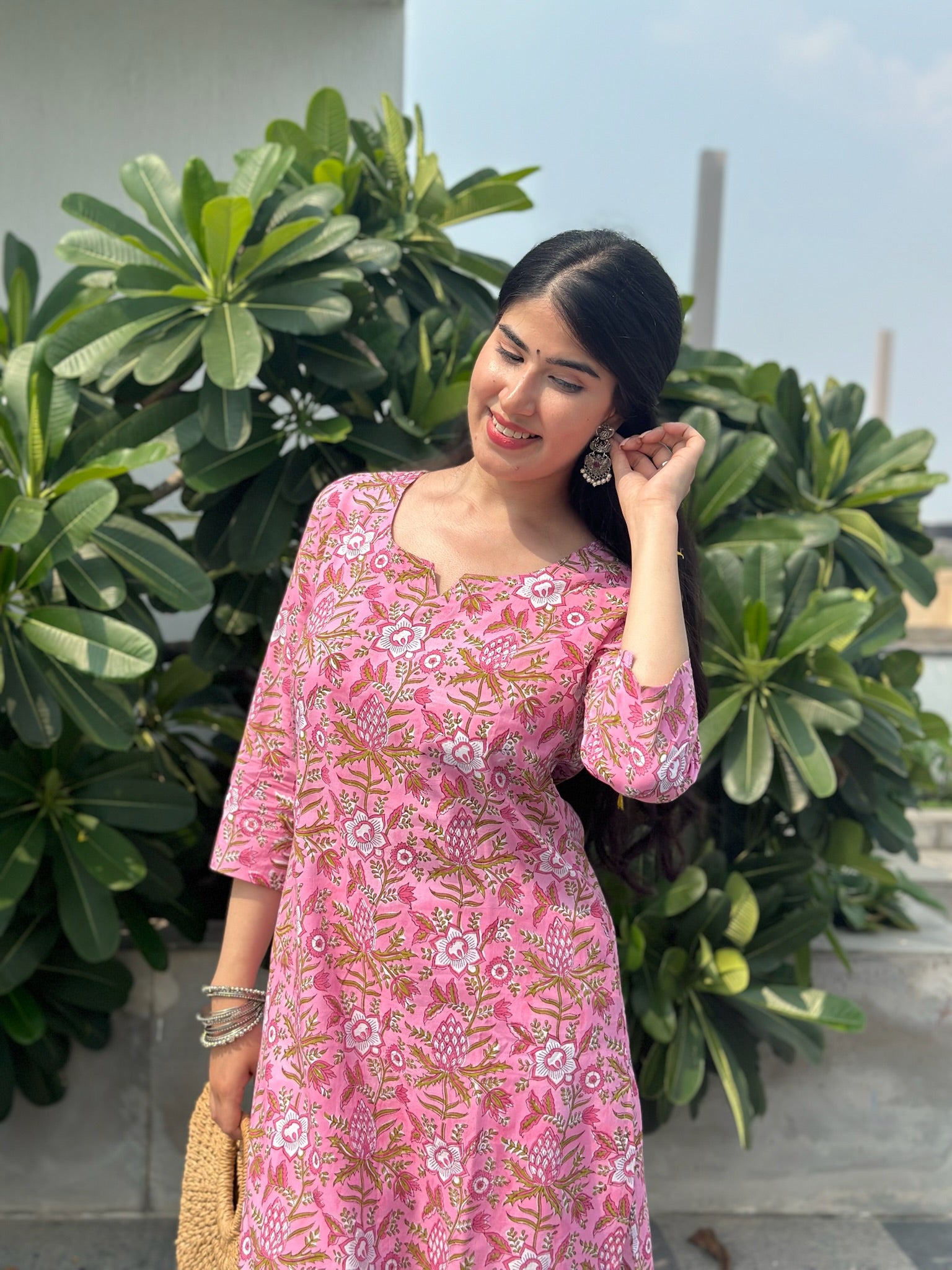 Cotton Candy Block Printed Long Kurta