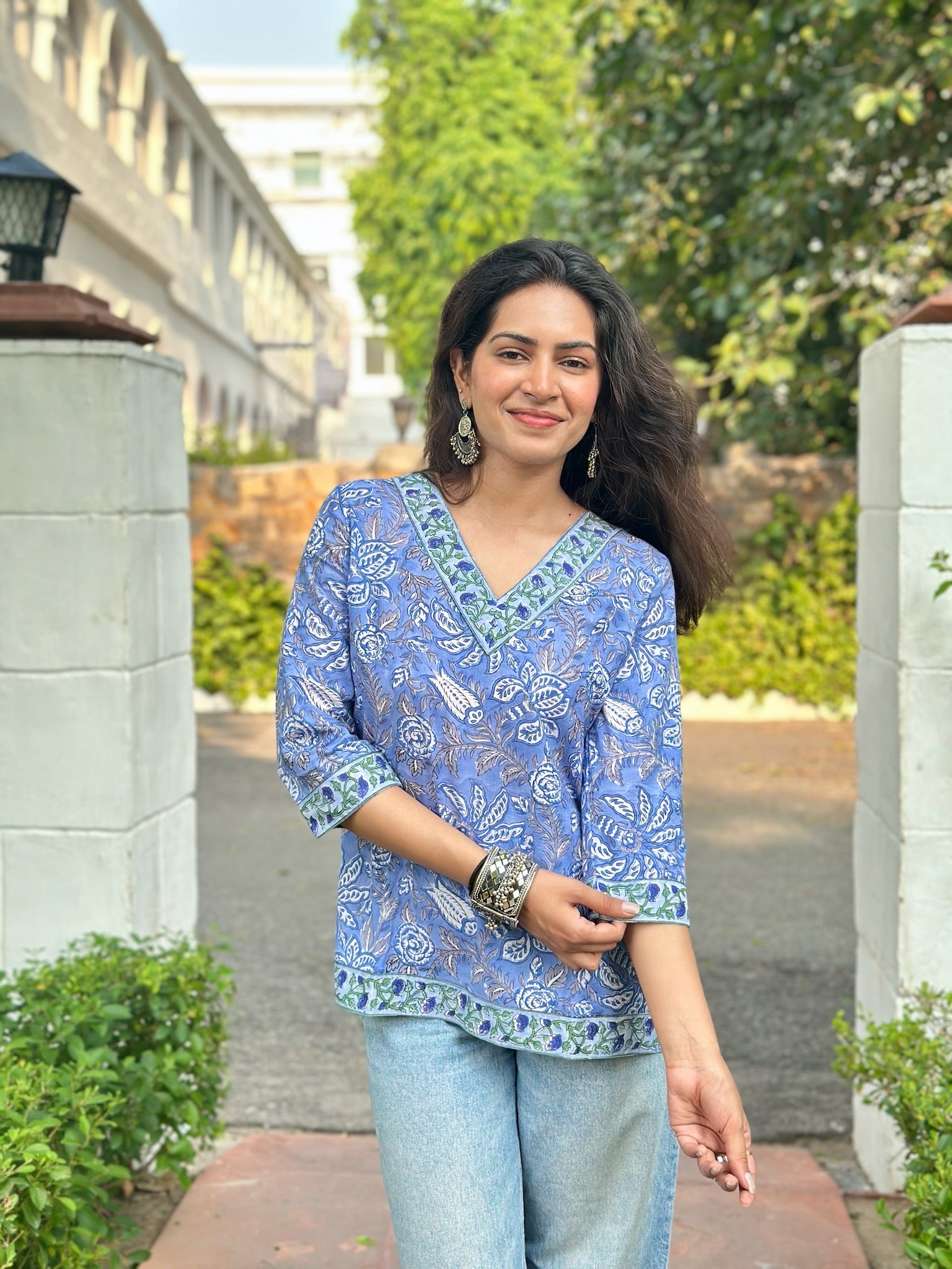 Horizon Blue Short Kurti