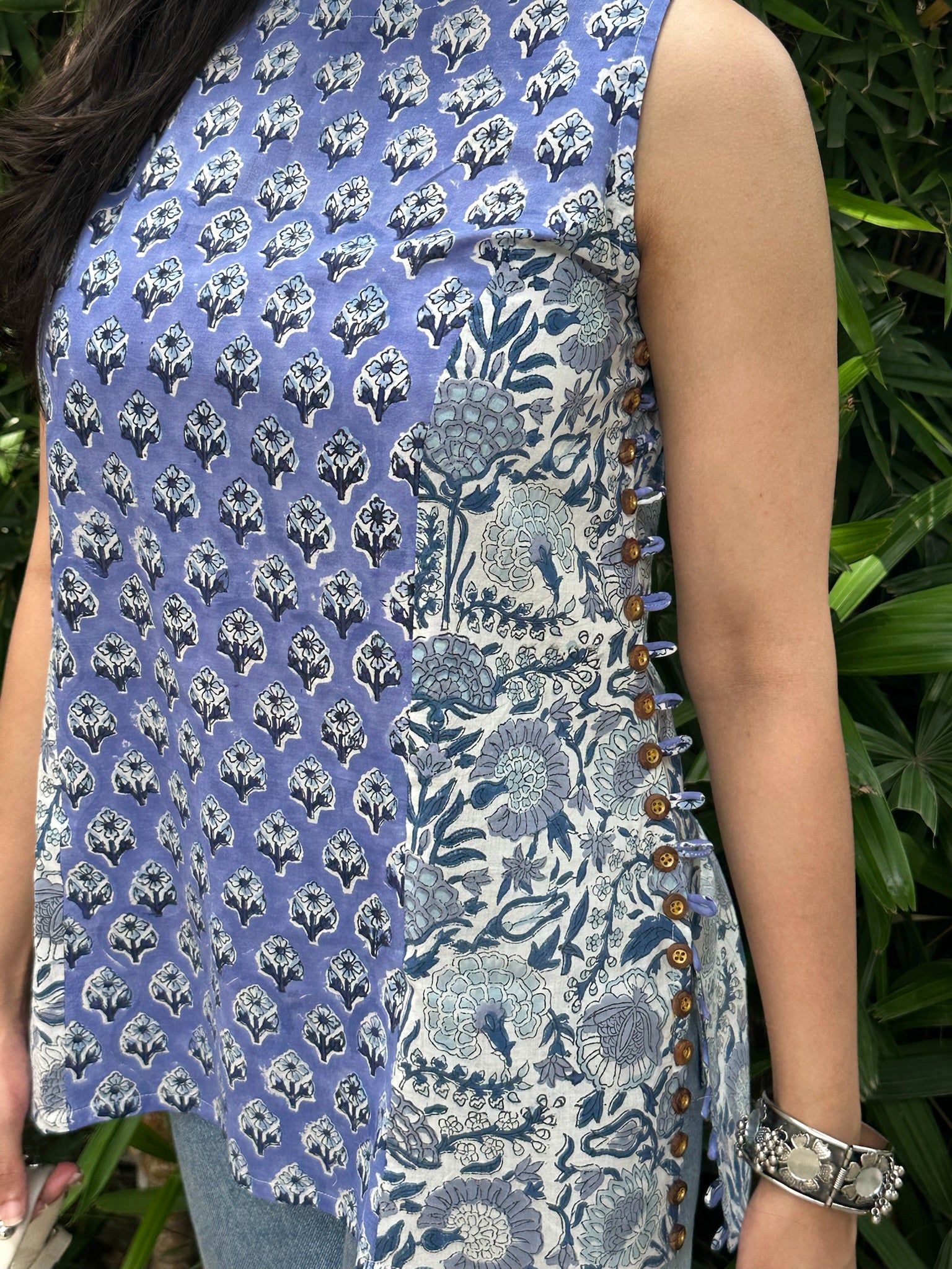 Ultramarine Blue Halter Short Kurti