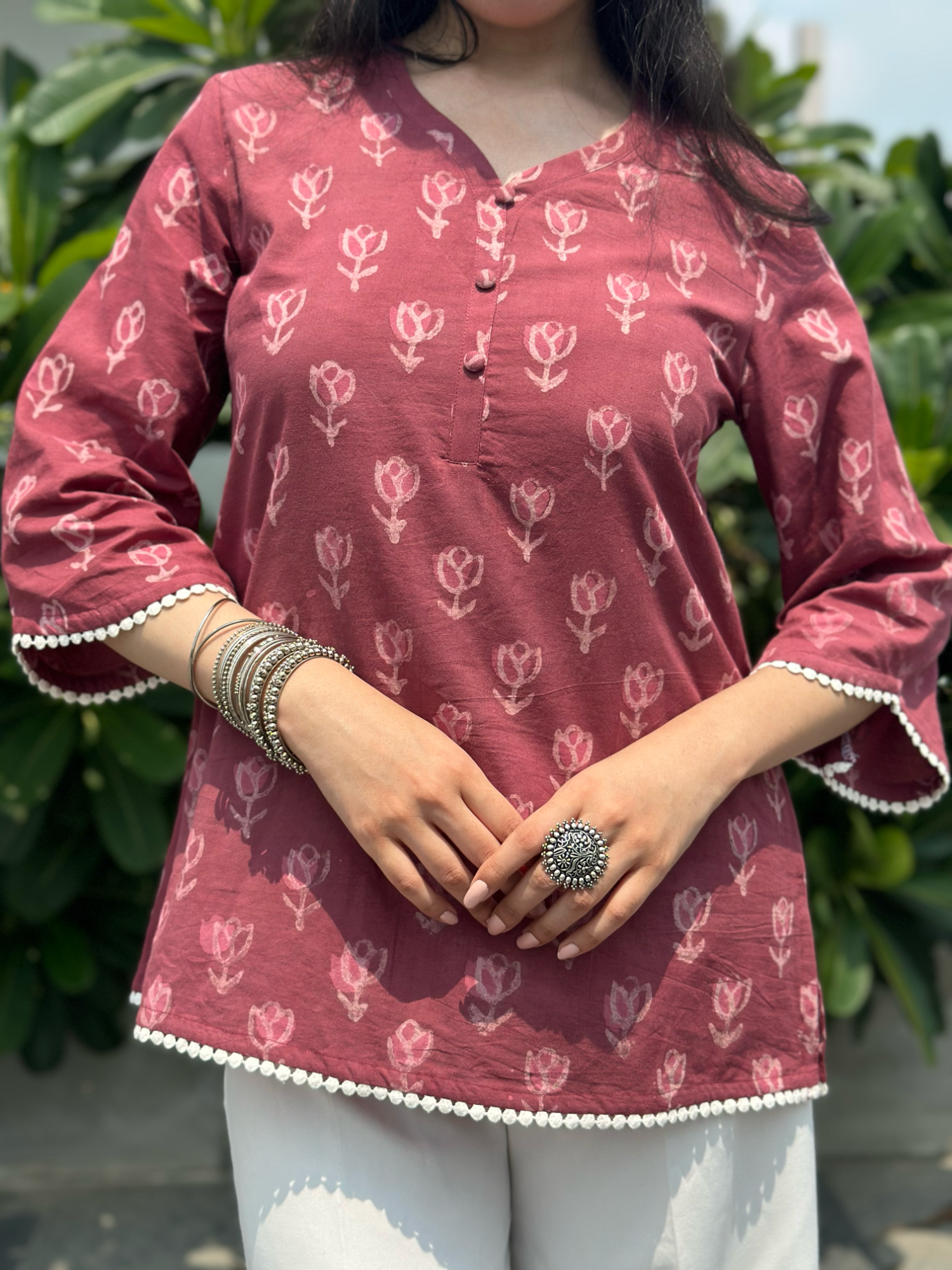 Indian Red Short Kurti