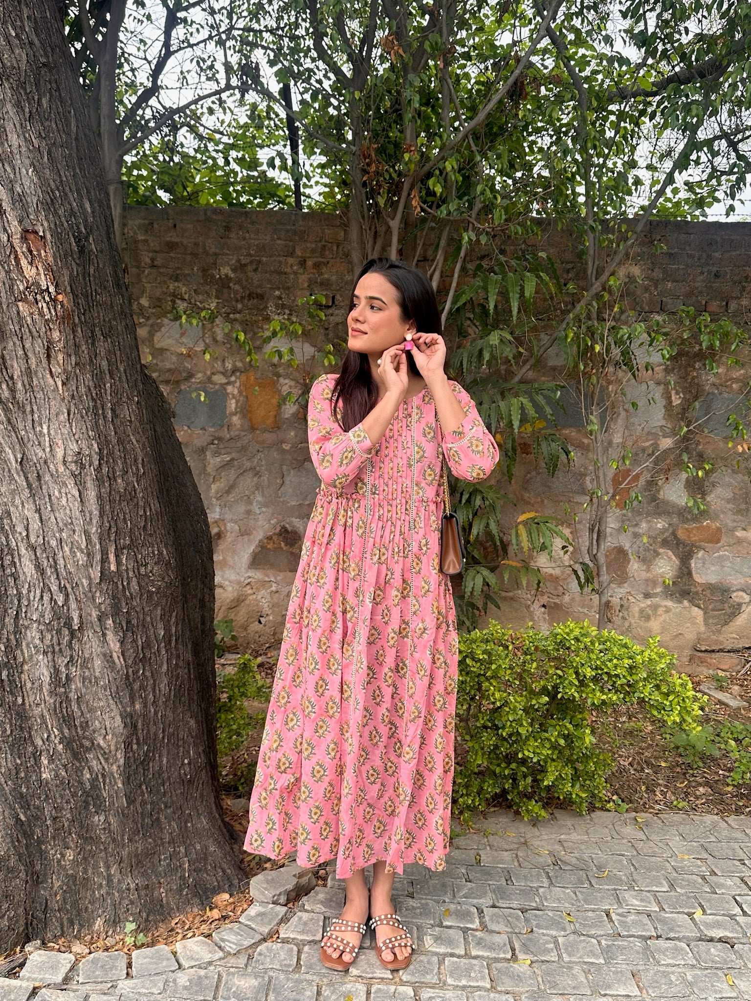 Barbie Pink Mulmul Maxi Dress