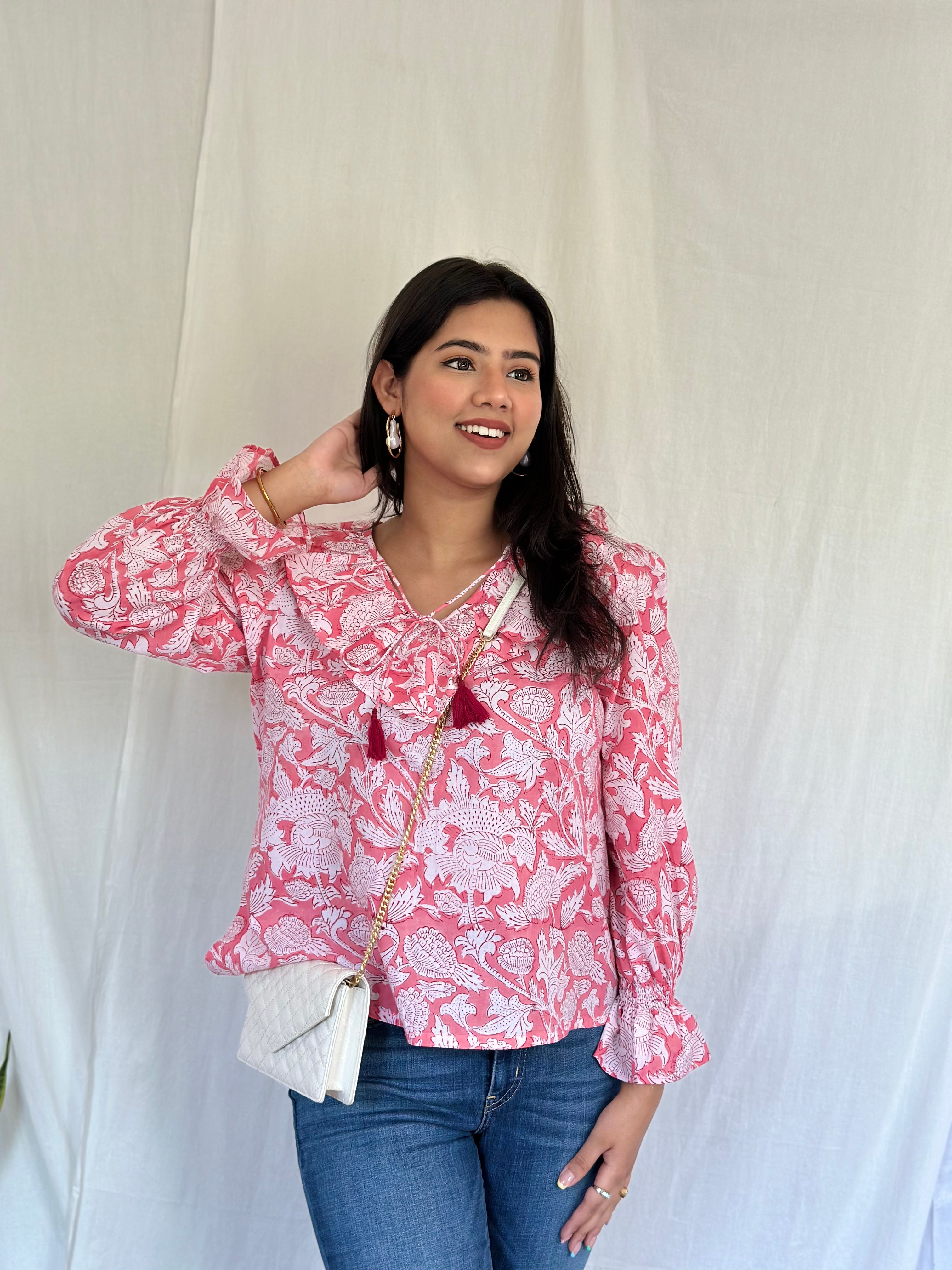 Blush Pink Floral Top