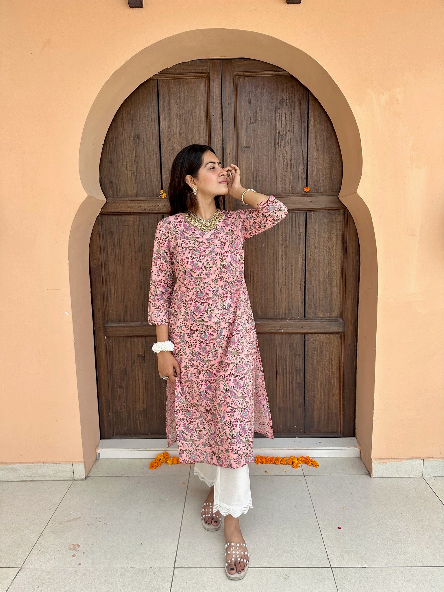 Pastel Pink Long Kurta