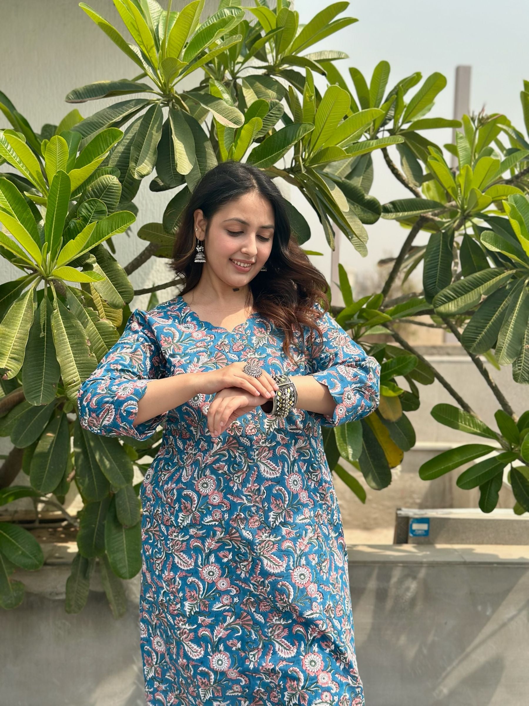 Space Blue Long Kurta
